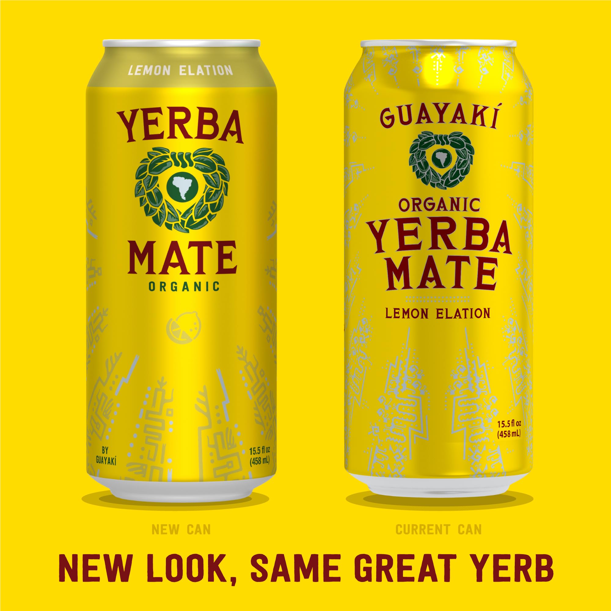 Yerba Madre Organic Yerba Mate, Enlighten Mint, 150mg Natural Caffeine, Energy Drink Alternative, No Jitters or Crash, 15.5 Oz Cans (Pack of 12)