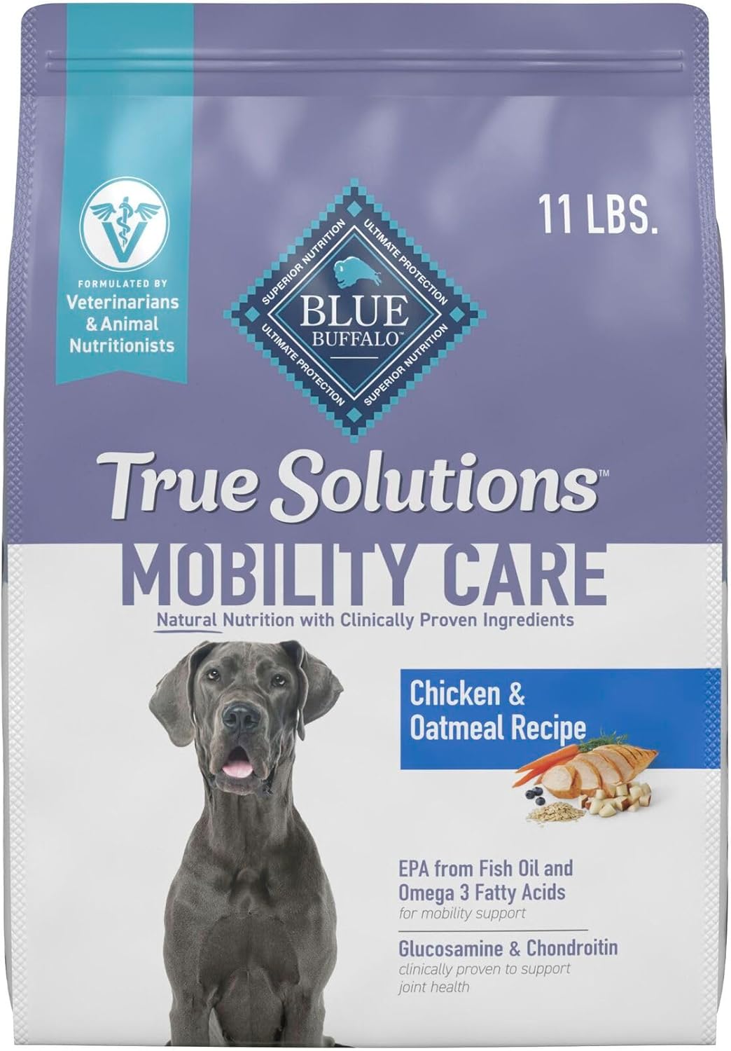 Blue Buffalo True Solutions Mobility Care Natural Dry Dog Food for Adult Dogs, Chicken, 24-lb. Bag