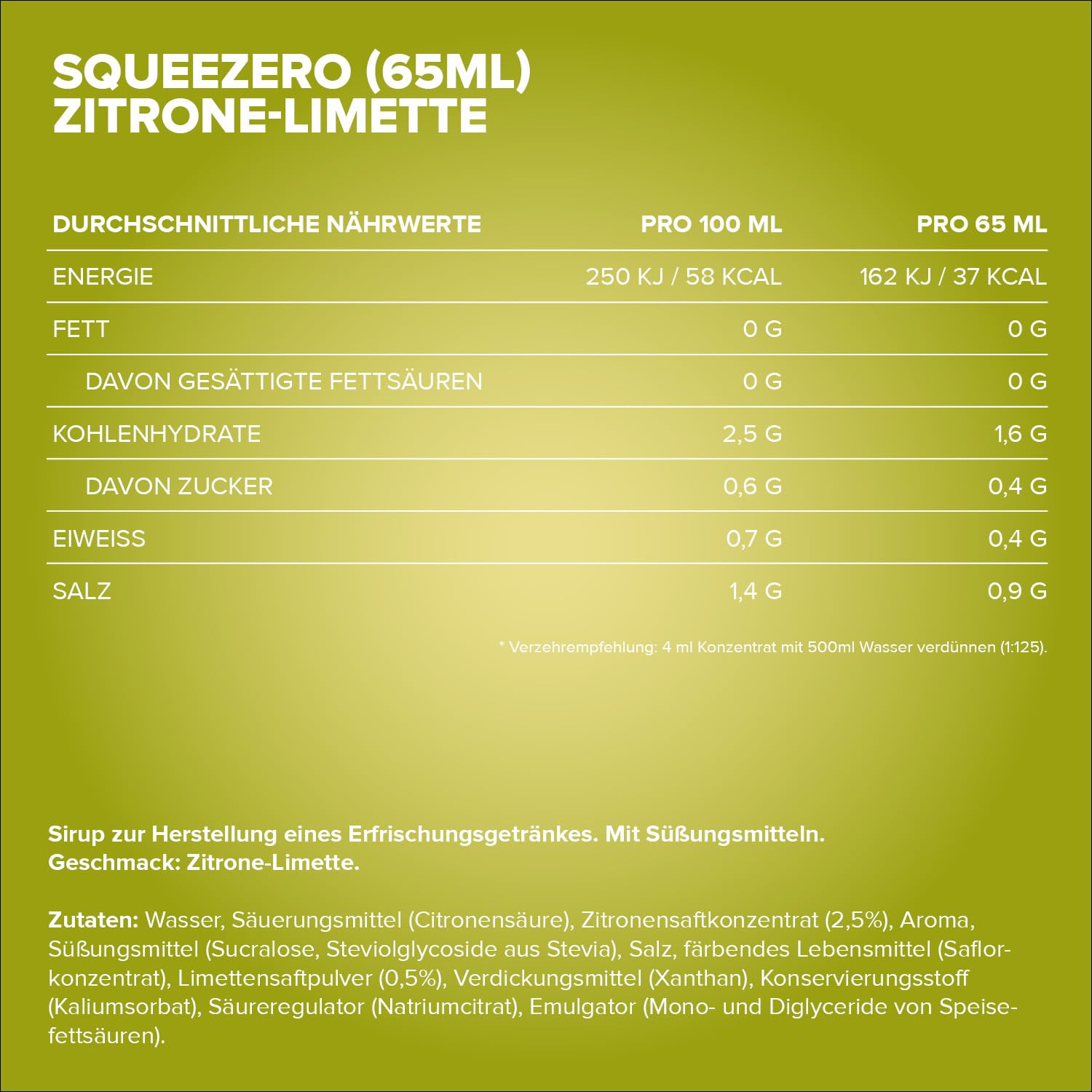 IronMaxx SqueeZero - Raspberry 65ml | Sirup, Erfrischendes Geschmackserlebnis für 8 Liter, Zuckerfrei und Kalorienfrei in 100ml verzehrfertigem Getränk