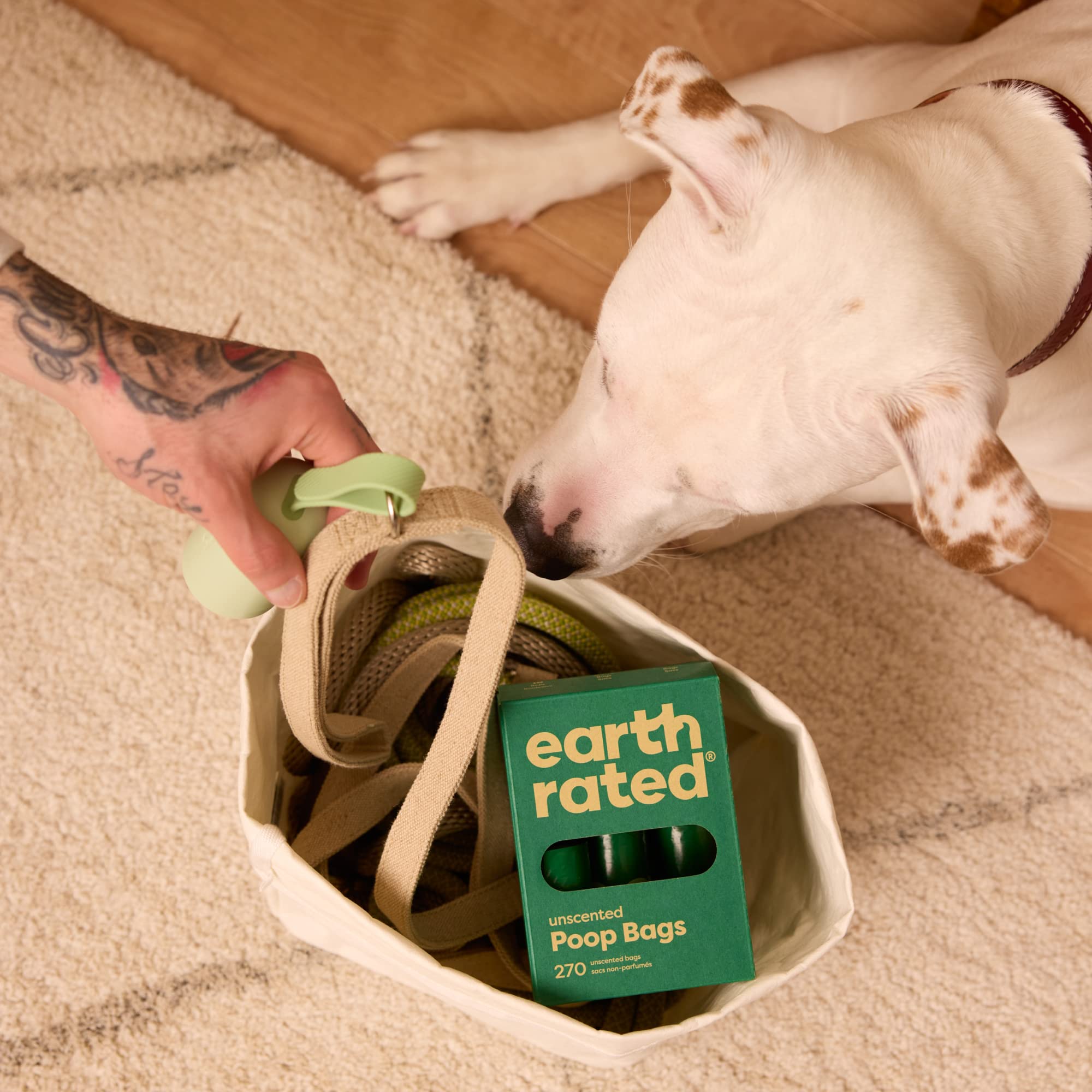 Earth Rated Hundekotbeutel, garantiert auslaufsichere und extra dicke Abfallsäcke als Nachfüllrollen für Hunde, Lavendelduft, 270 Stück