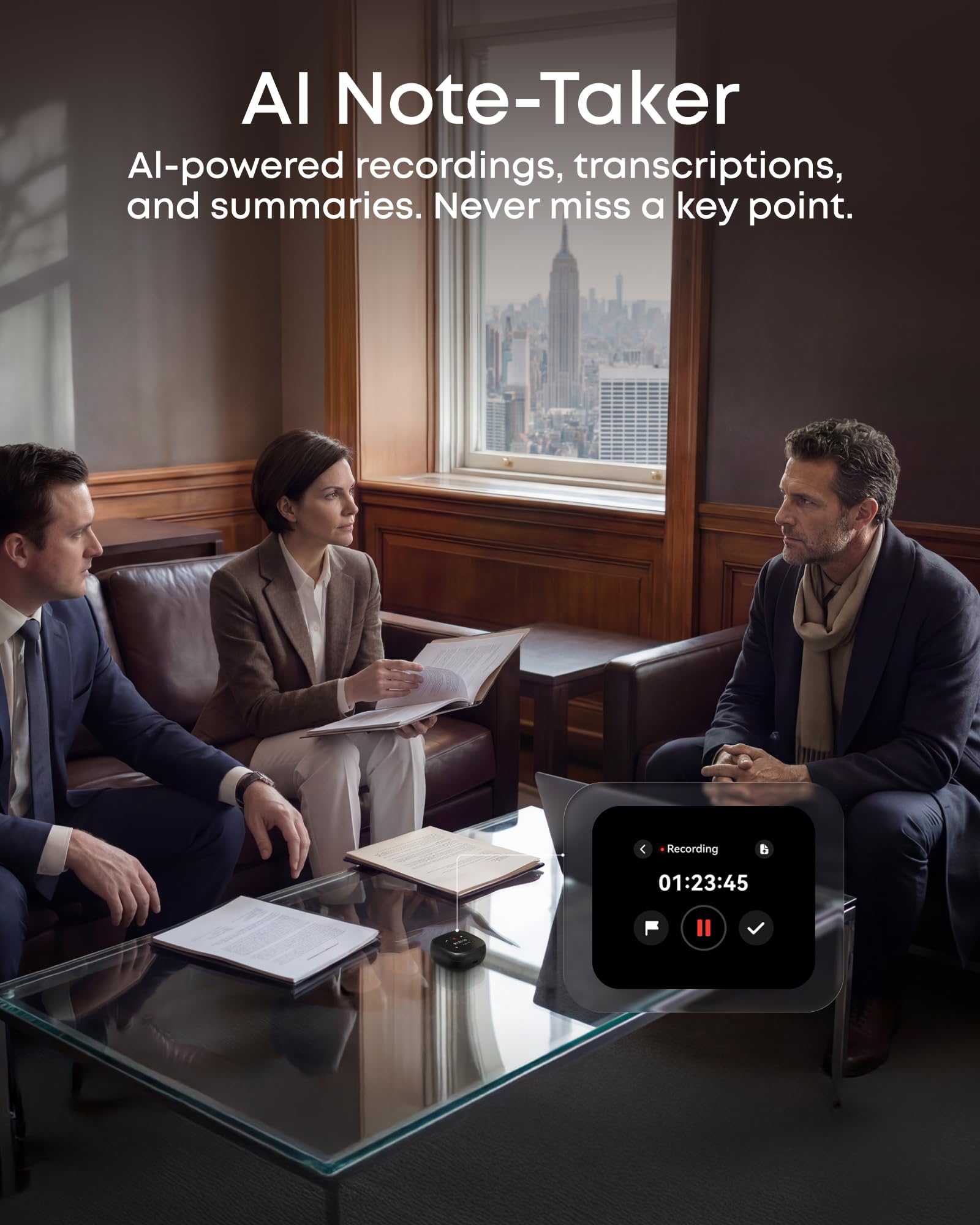 Soundcore Liberty 5 Pro,Guinness World Records-Certified Call Quality,Anker Thus™ AI Chip,Active Noise Cancelling Wireless Earbuds,Crystal-Clear Calls for Commute,Noisy Environments