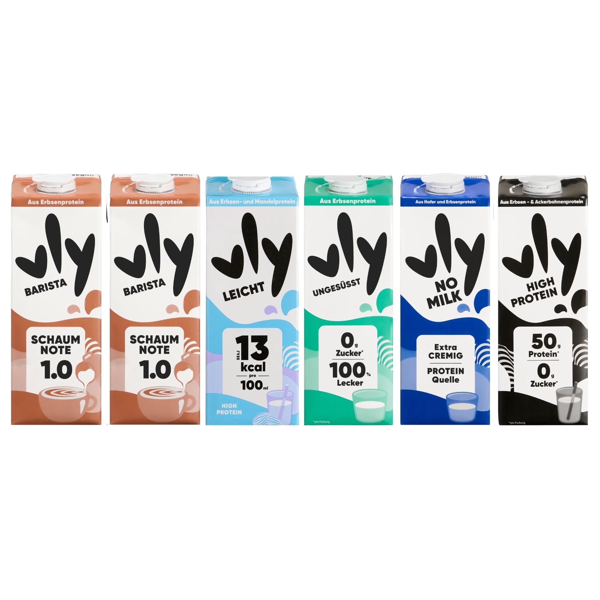 vly BARISTA - Die vegane Milchalternative aus Erbsenprotein | Cremiger Schaum | Reich an Ballaststoffen, Calcium, Vitaminen & Protein | Laktosefrei, Glutenfrei, Zuckerarm, Pflanzlich - 16x1L