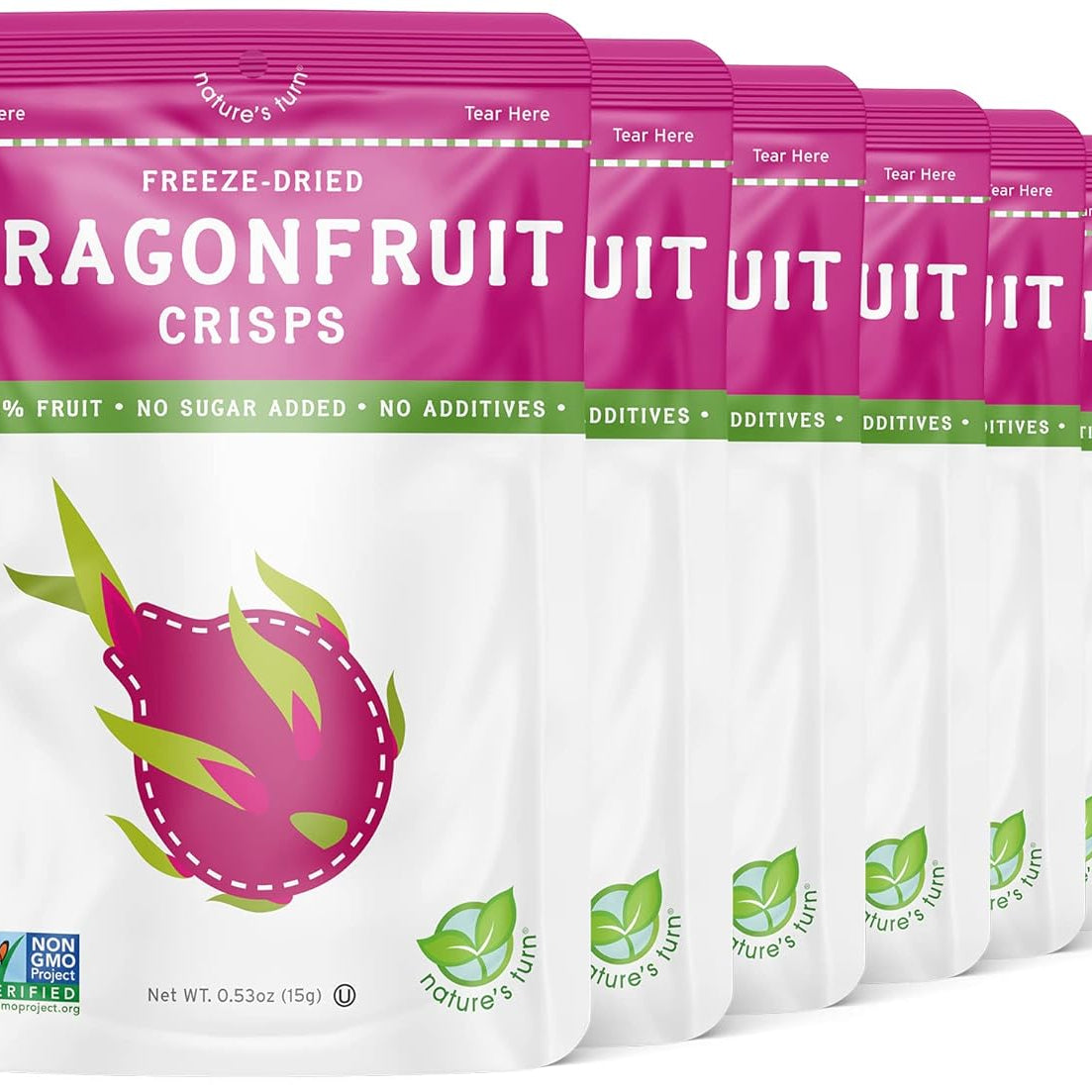 Nature’s Turn Freeze-Dried Strawberry Crisps – Healthy, Gluten-Free, Crispy & Delicious, Plant-Based Snack, Ideal for Cereal, Smoothies, School Lunches, & On-the-Go, Bags of 12 (0.53 oz Each)