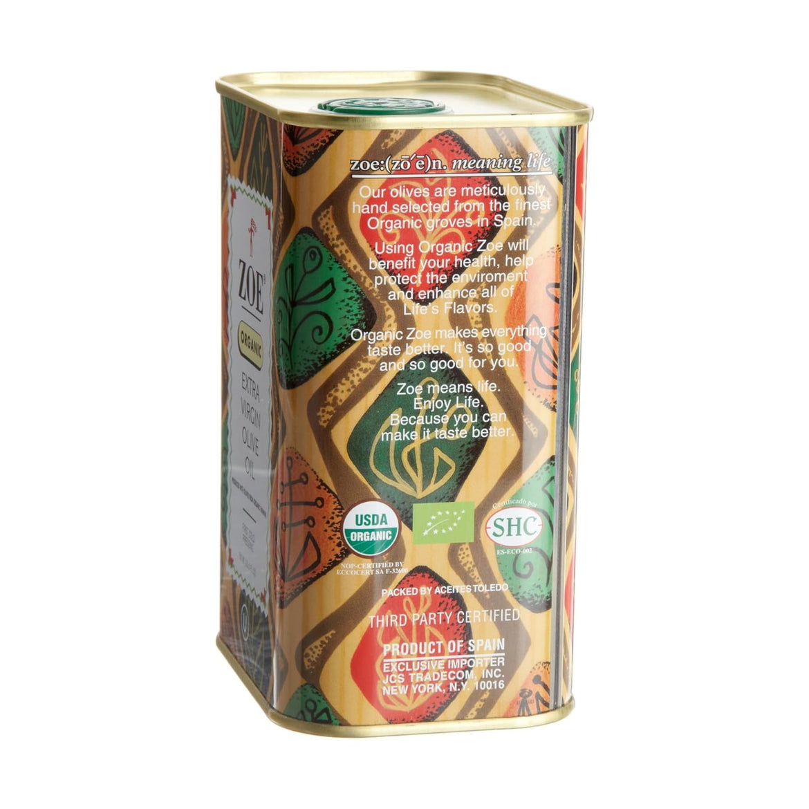 Zoe, Organic Extra Virgin Oil Olive, 25.5 Ounce