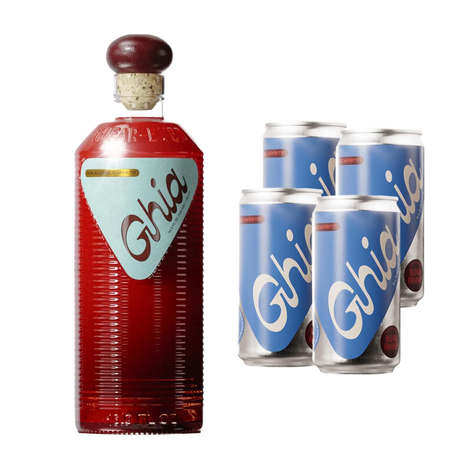 Ghia Non-Alcoholic Apéritif - 500ml | Botanical Mediterranean-Inspired Spirit Cocktail Mixer with Notes of Citrus, Rosemary & Bitter Herbs - Vegan, No Added Sugar, No Artificial Flavors, Caffeine-Free