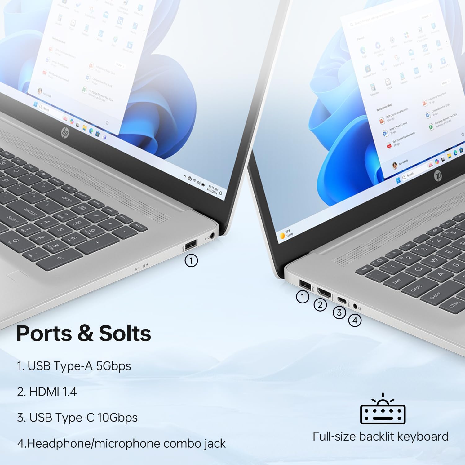 HP 17.3" Touchscreen Business Copilot AI Laptop PC, Intel Ultra 5 225U, 16GB DDR5 RAM, 1TB SSD, Wi-Fi 6, Win11 Home, Backlit Keyboard, Webcam Shutter, Fingerprint Reader, Bundle with PCO Laptop Cooler