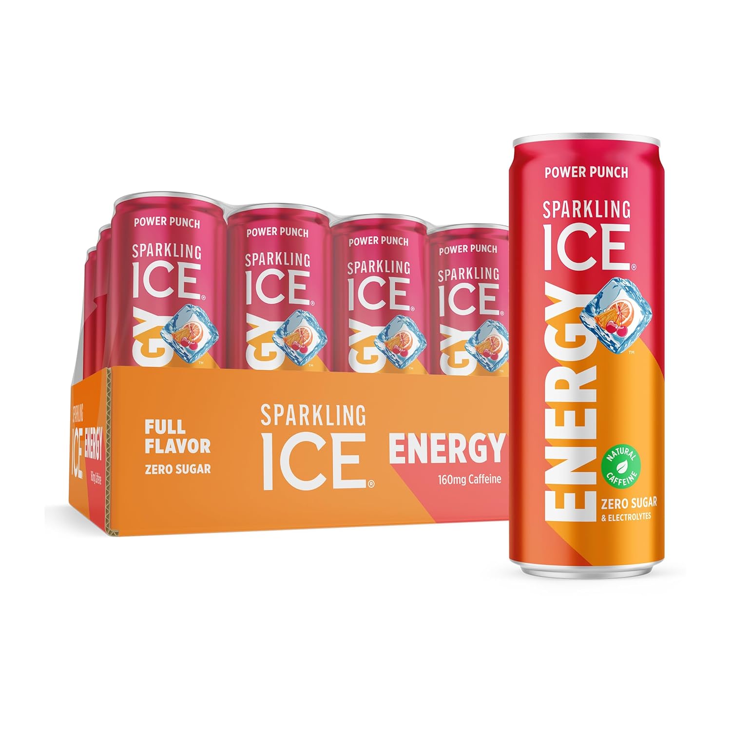 Sparkling Ice Energy Berry Blast 12Pk. Energy Drinks with Vitamins + Antioxidants, Zero Sugar. 12 fl oz cans.