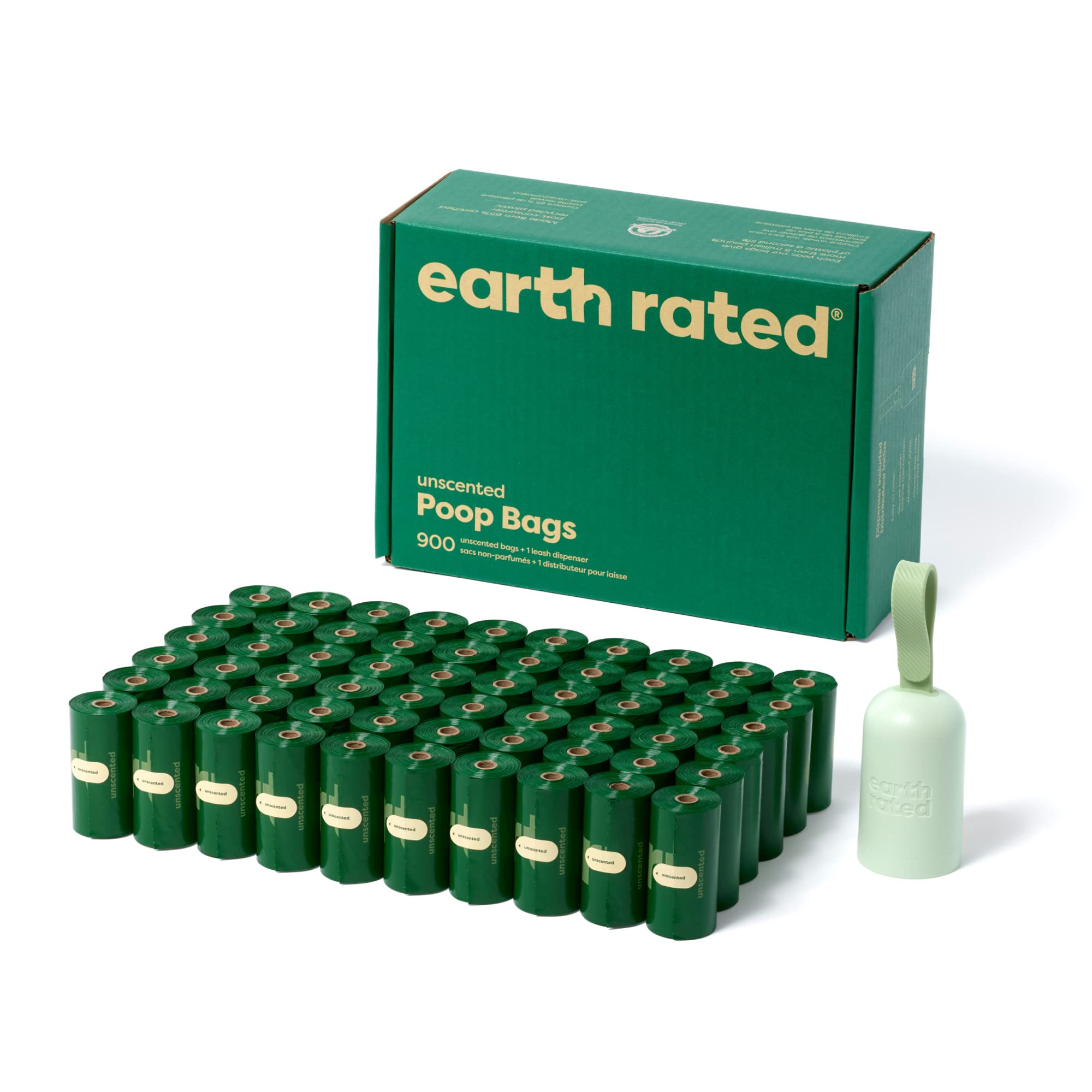 Earth Rated Hundekotbeutel, garantiert auslaufsichere und extra dicke Abfallsäcke als Nachfüllrollen für Hunde, Lavendelduft, 270 Stück