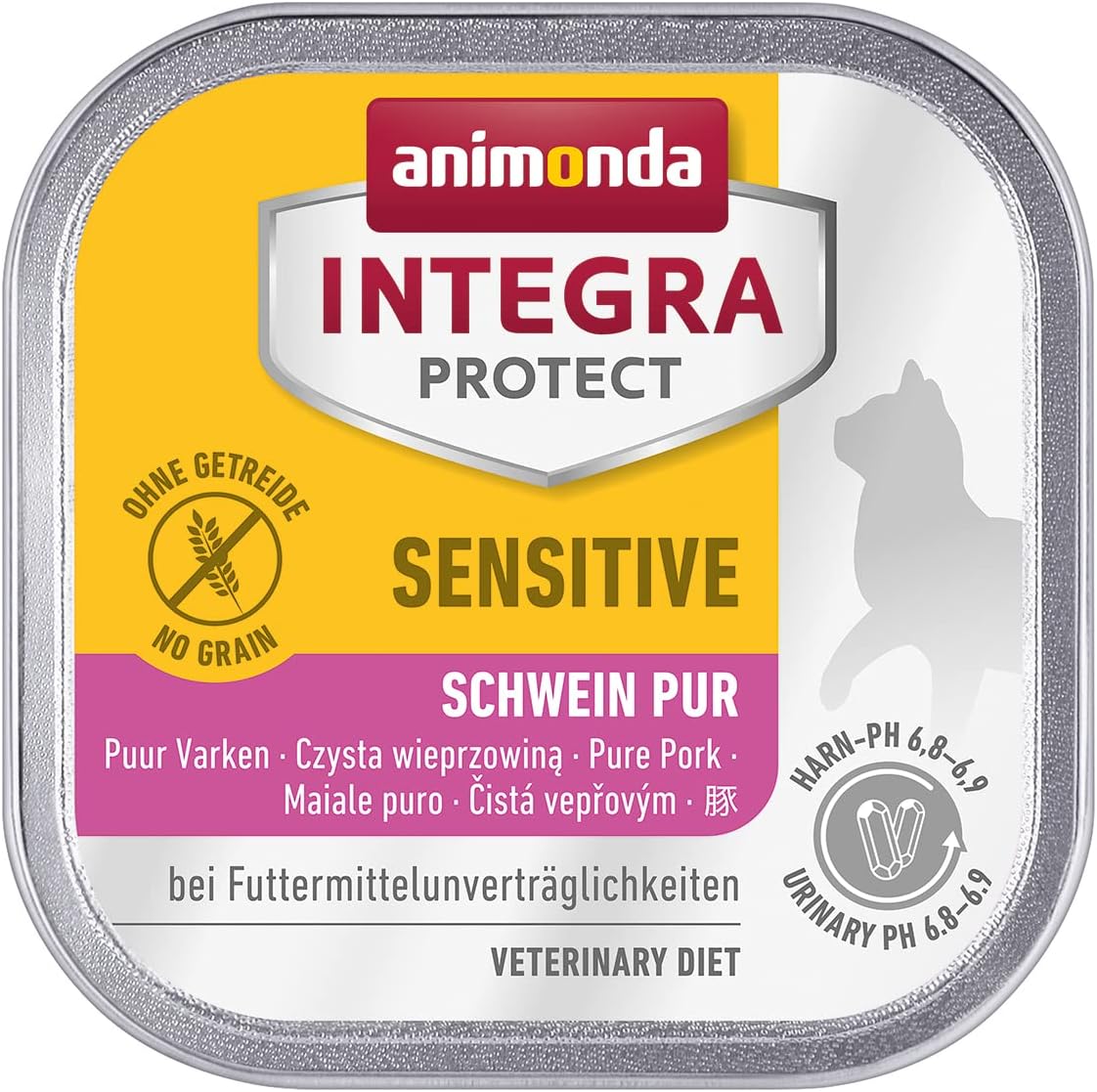 animonda INTEGRA PROTECT Sensitive Huhn Pur (16 x 100 g), Katzen Diätfutter bei Futtermittelallergie, sensitives Katzenfutter für allergische Katzen, Katzennassfutter ohne Getreide