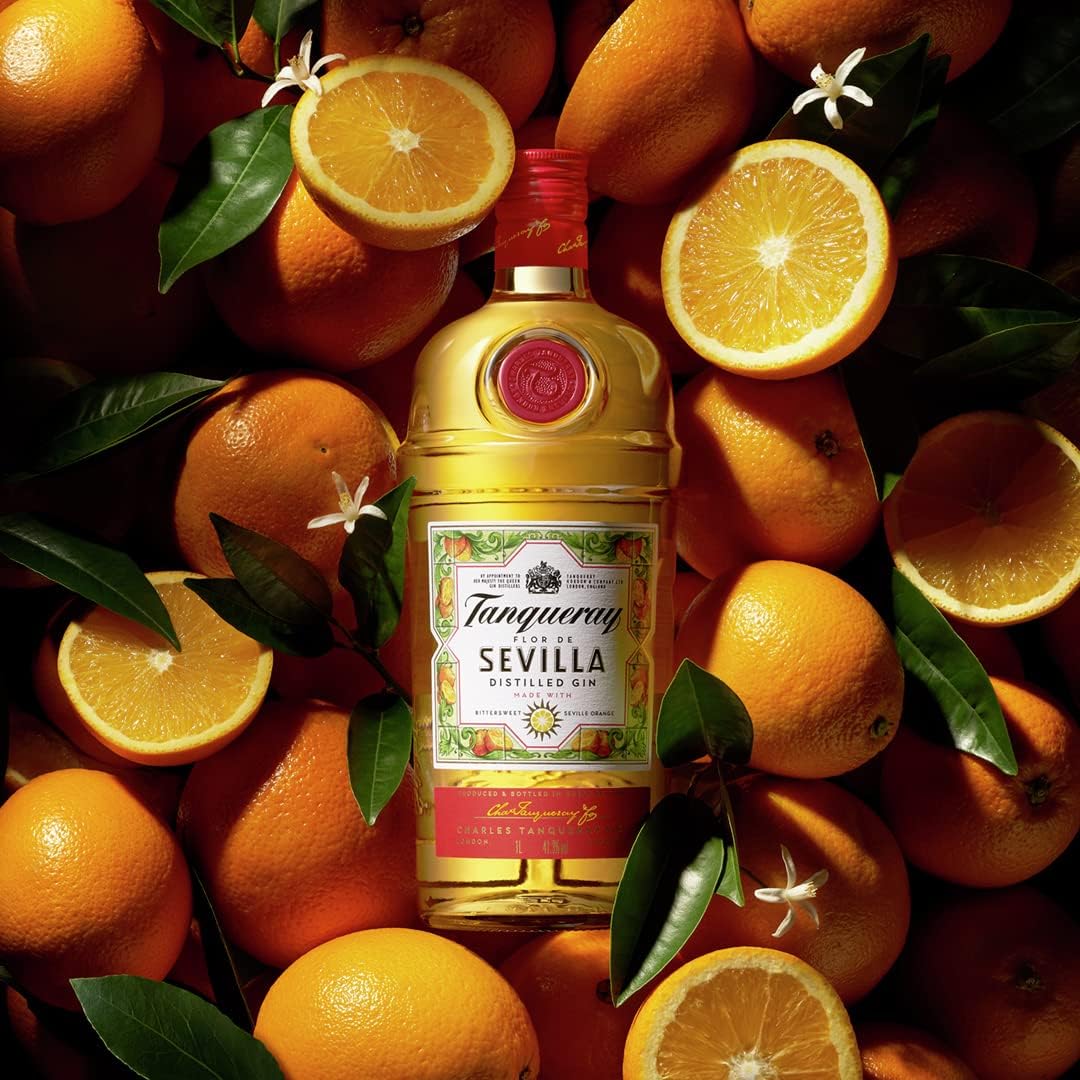 Tanqueray London Dry Gin | aromatischer Gin | 4-fach destilliert auf englischem Boden | 43,1% vol | 1000ml Einzelflasche