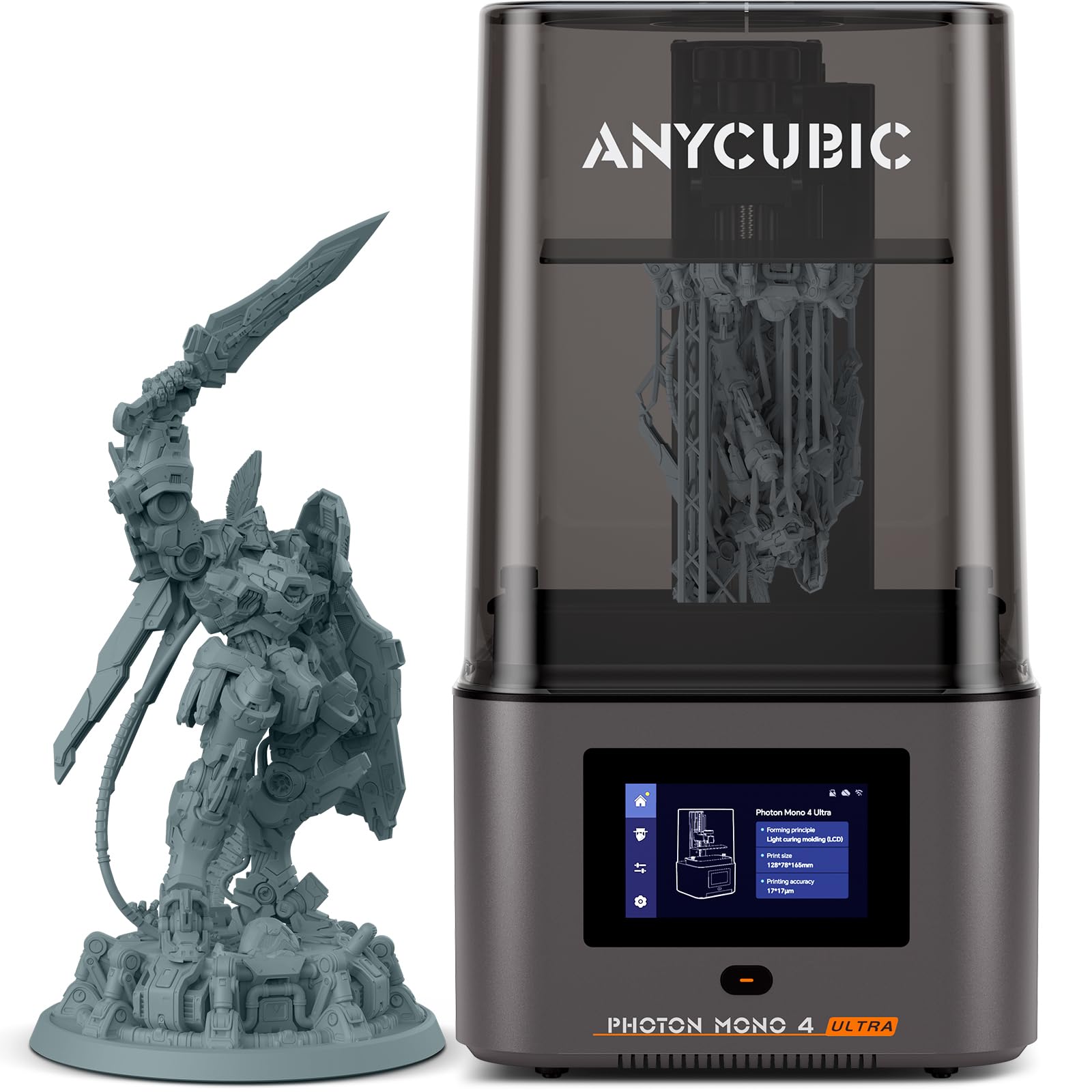 ANYCUBIC 10K Resin 3D Printer, Photon Mono 4 LCD 3D Printer with 7-inch Mono Screen, Upgraded LighTurbo Matrix and Printing Platform, Printing Size of 6.04''x3.42''x6.49''