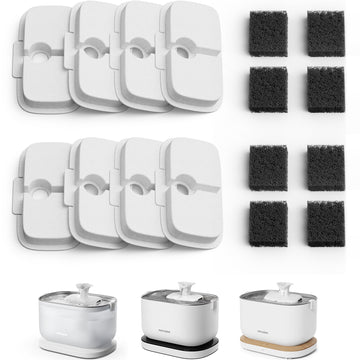 PETLIBRO Filter Katzenbrunnen 8er Pack für Dockstream Trinkbrunnen für Katze PLWF005, PLWF115, PLWF105, PLWF305, 4-Monats-Set Ersatzfilter für Katzentrinkbrunnen