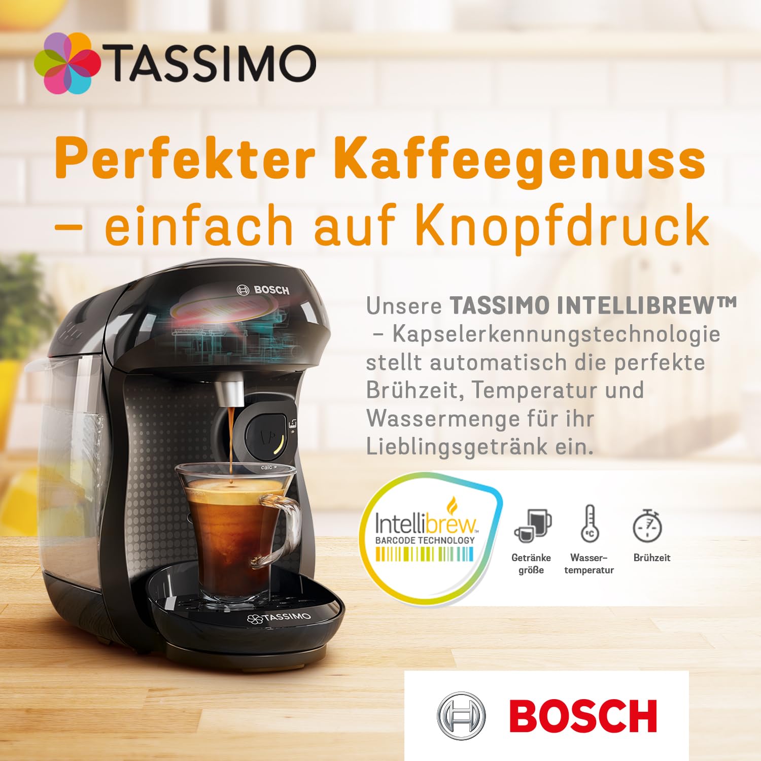 Tassimo Kapseln Morning Café XL Strong & Intense, Big Pack, 5 x 21 Pads, 105 Kaffeekapseln