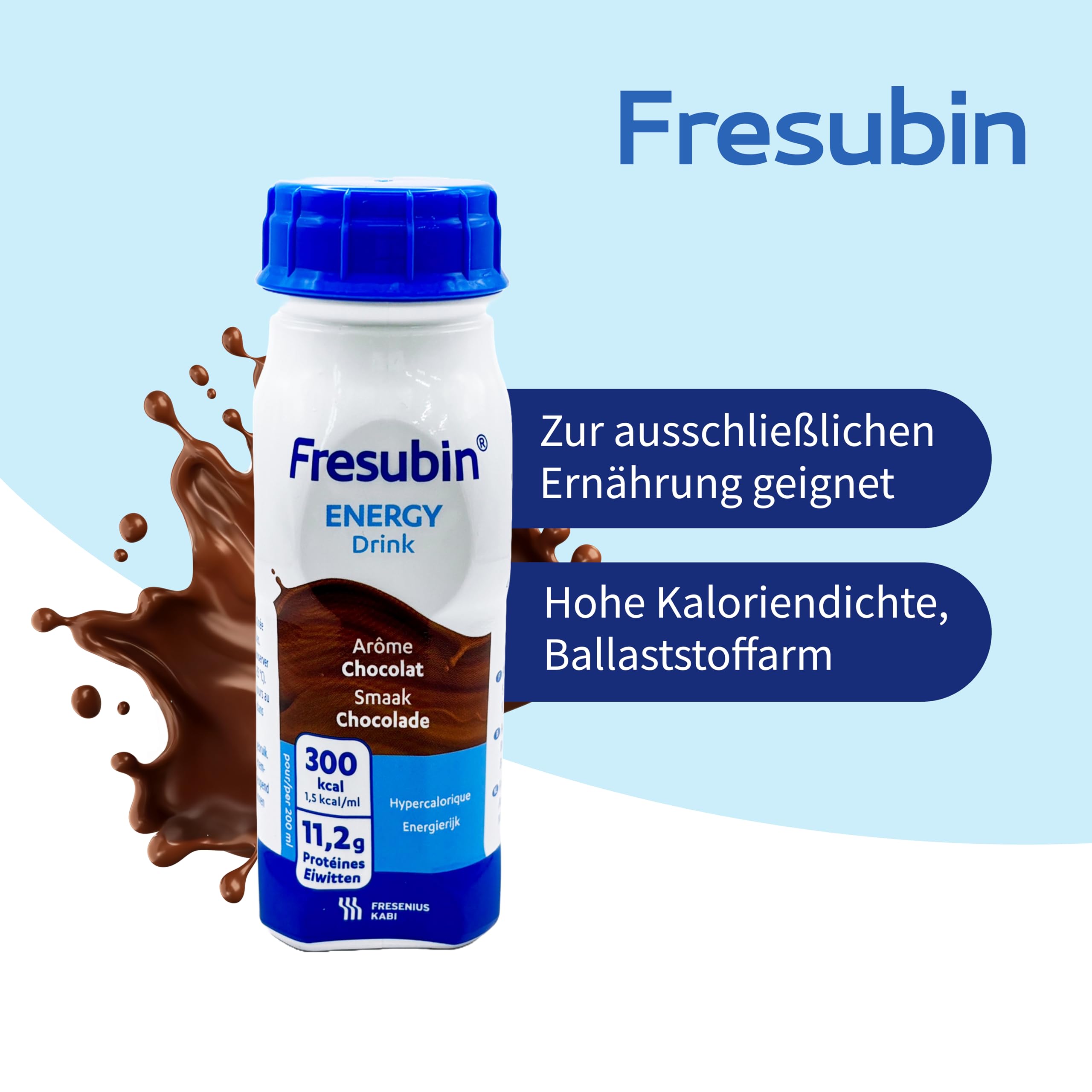Fresubin Energy Drink - Mischkarton Hochkalorische Trinknahrung von Fresenius Kabi in 6 Geschmacksrichtungen, 300 kcal pro Flasche (200 ml (24er Pack), Mischkarton)