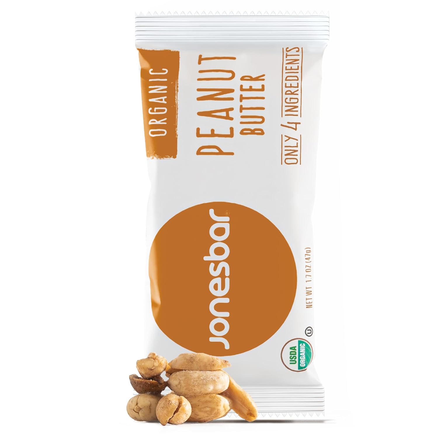 JONESBAR Organic Plant-Based Protein Bars | Peanut Butter and Jelly | Fruit & Nut Bar, Kosher, Gluten-Free, Breakfast Bars, School Snacks, Vegan Snack & Healthy Snacks for Adults and Kids (Pack of 12)