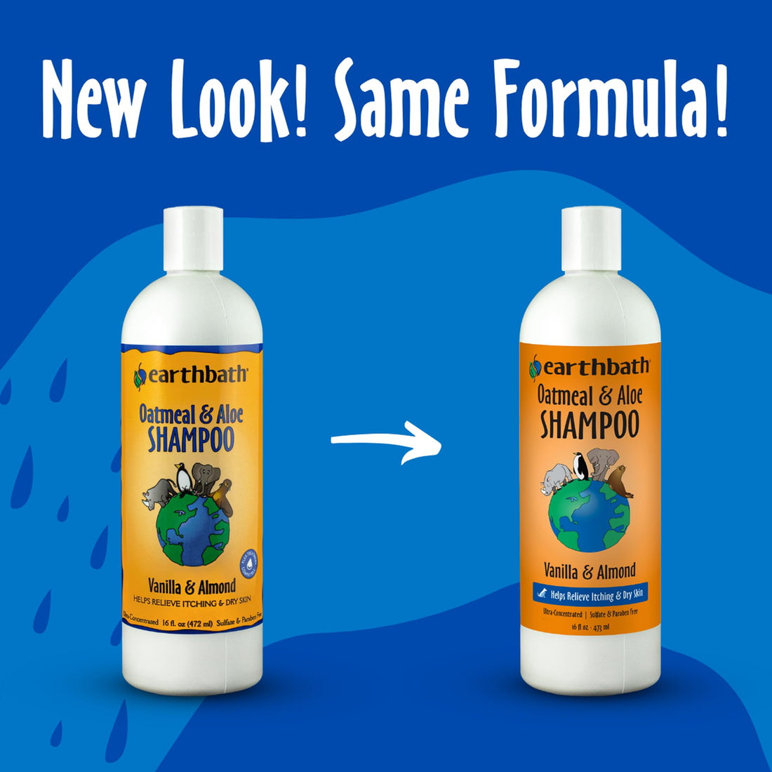 Earthbath Shampoo für Haustiere, Hafermehl und Aloe Vera, lindert Juckreiz