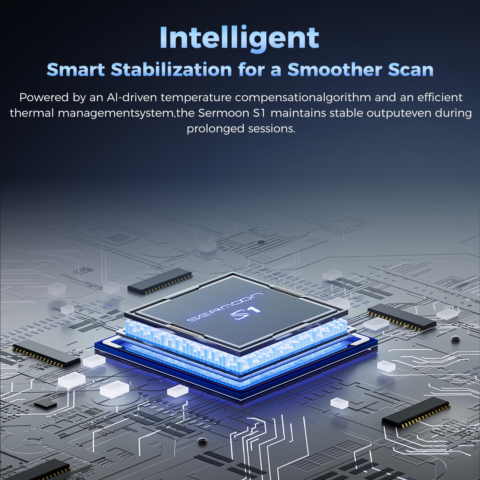 Creality Sermoon S1 3D Scanner, High-Precision 0.02mm Metrology-Grade 3D Scanner for 3D Printing with Blue/IR Laser, Exclusive Single-line Deep Hole scanning Technology, Wireless Support