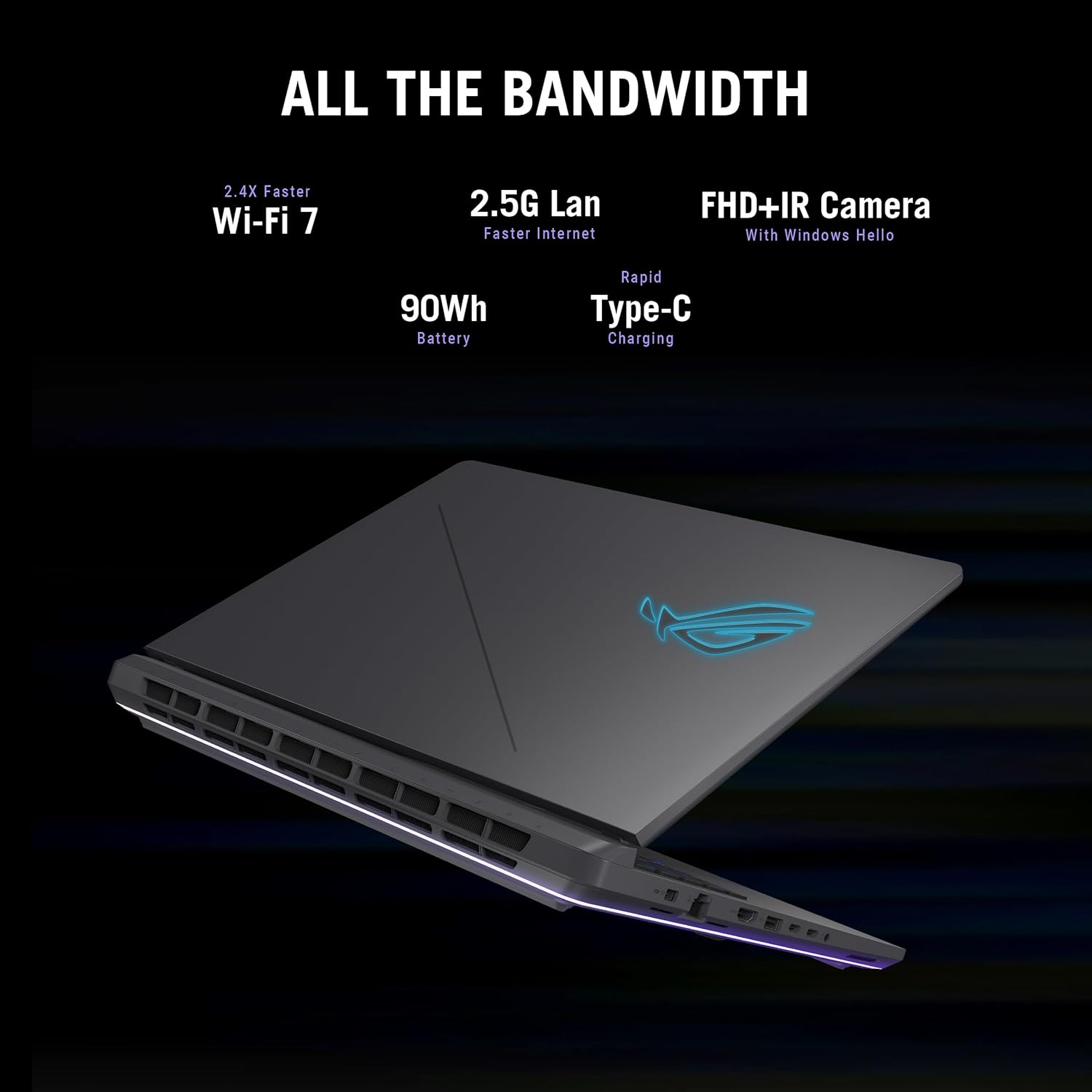 ASUS ROG Strix G16 (2025) Gaming Laptop, 16” FHD+ 16:10 165Hz/3ms, NVIDIA® GeForce RTX™ 5060, Intel® Core™ i7 Processor 14650HX, 16GB DDR5, 1TB Gen 4 SSD, Wi-Fi 7, Windows 11 Home, G615JMR-AS74