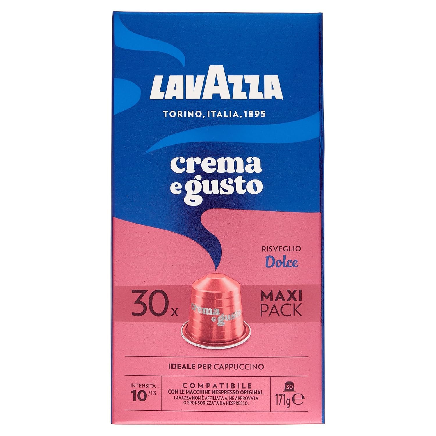 Lavazza Espresso Qualita Rossa , vollmundiger und ausgewogener Espresso, 30 Kapseln, Nespresso kompatibel