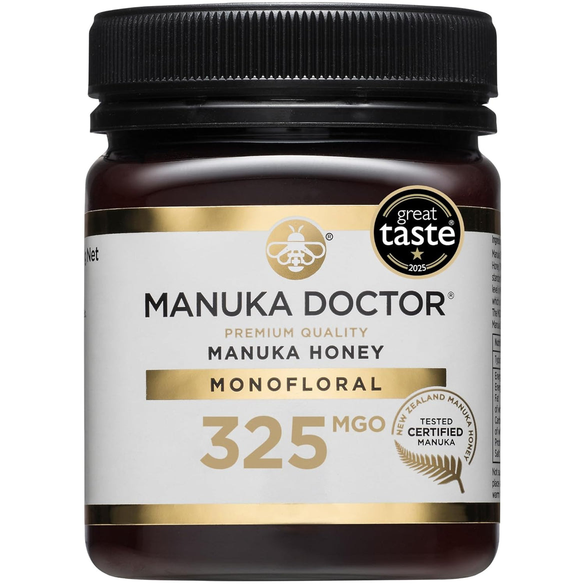Manuka Doctor - MGO 525+ Manuka Honey Monofloral, 100% Pure New Zealand Honey. Certified. Guaranteed. Raw. Non-GMO (8.75 oz)