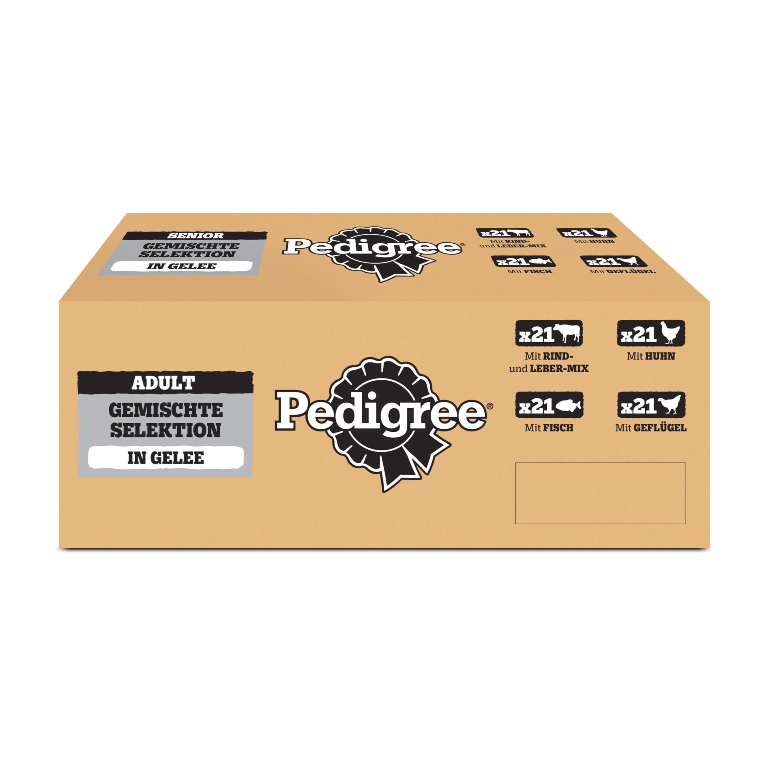 PEDIGREE DOGCARE Hundefutter Portionsbeutel Chunks in Soße Adult 40 x 100g