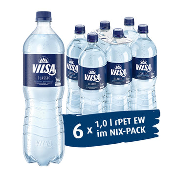 VILSA Mineralwasser Classic, 6 x 1,00 l PET (Packung mit 4)