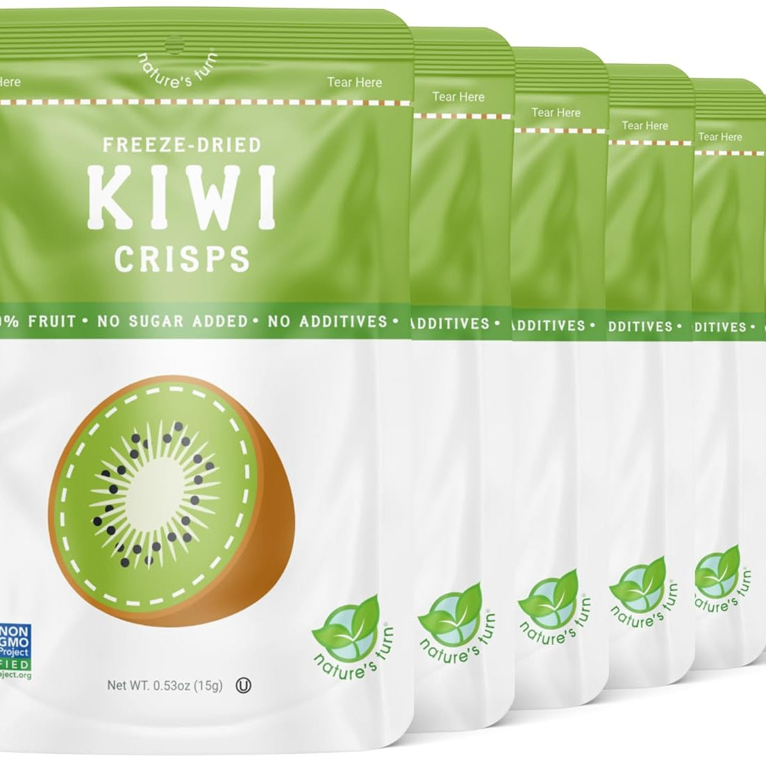 Nature’s Turn Freeze-Dried Strawberry Crisps – Healthy, Gluten-Free, Crispy & Delicious, Plant-Based Snack, Ideal for Cereal, Smoothies, School Lunches, & On-the-Go, Bags of 12 (0.53 oz Each)