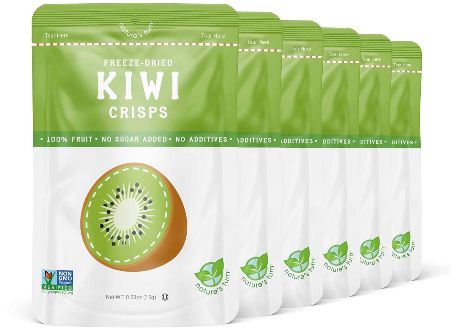 Nature’s Turn Freeze-Dried Strawberry Crisps – Healthy, Gluten-Free, Crispy & Delicious, Plant-Based Snack, Ideal for Cereal, Smoothies, School Lunches, & On-the-Go, Bags of 12 (0.53 oz Each)