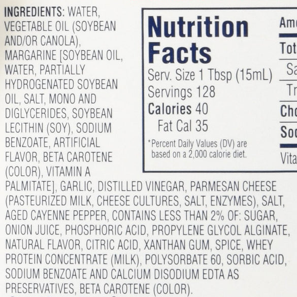 Sweet Baby Rays Garlic Parmesan Wing Sauce - 64 Oz. Jug (1)