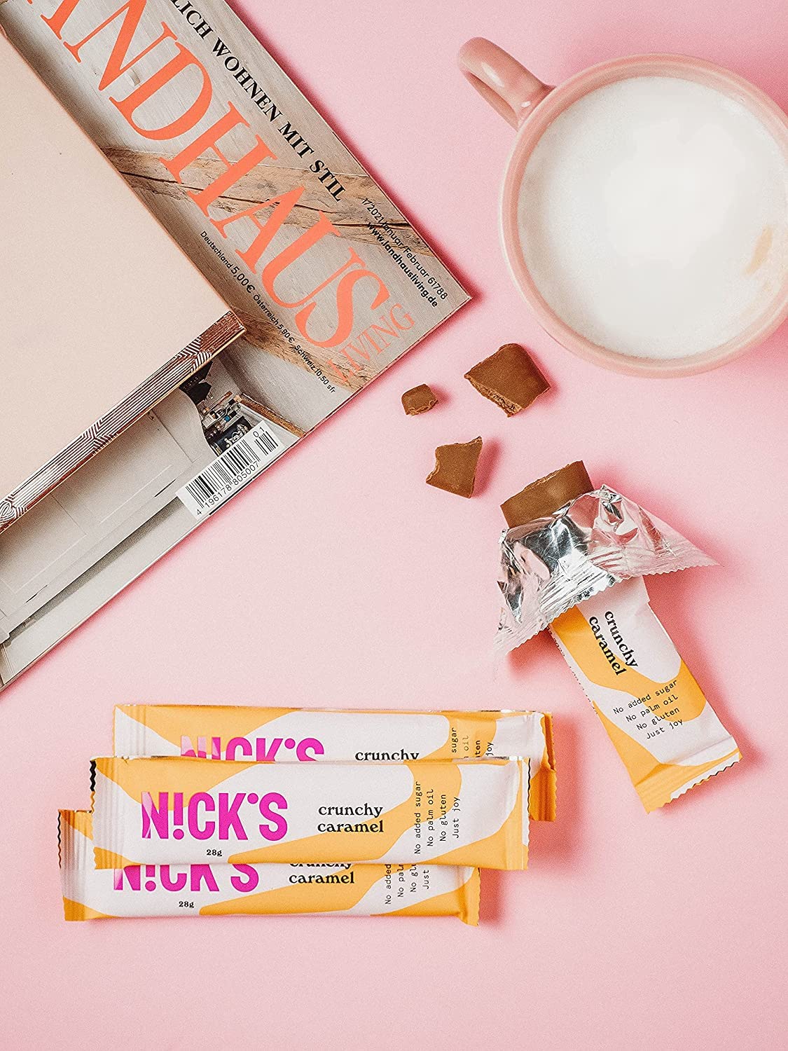 NICKS Keto Riegel Coconut, Schokolade Kokos Snacks, 175 Kalorien, 2 Net carbs, ohne Zuckerzusatz, Glutenfrei, Low carb Süssigkeiten (15x40g)