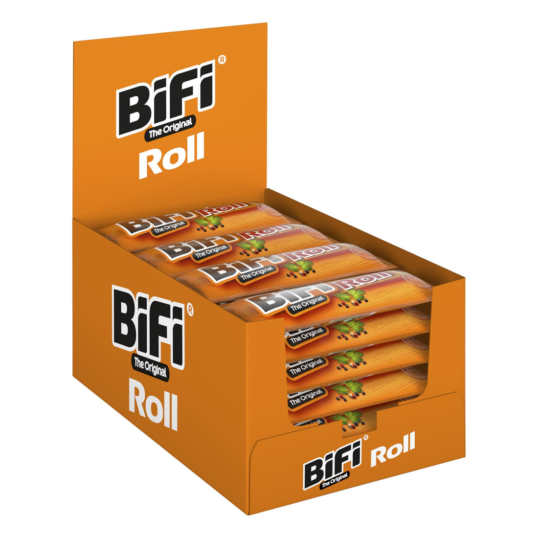 BiFi Roll – 30er Pack (30 x 45g) - Salami Snack in einem lockeren Teig – Original Wurstsnack To Go - für Unterwegs, im Büro oder beim Sport - mit Pfeffer, Koriander und Knoblauch