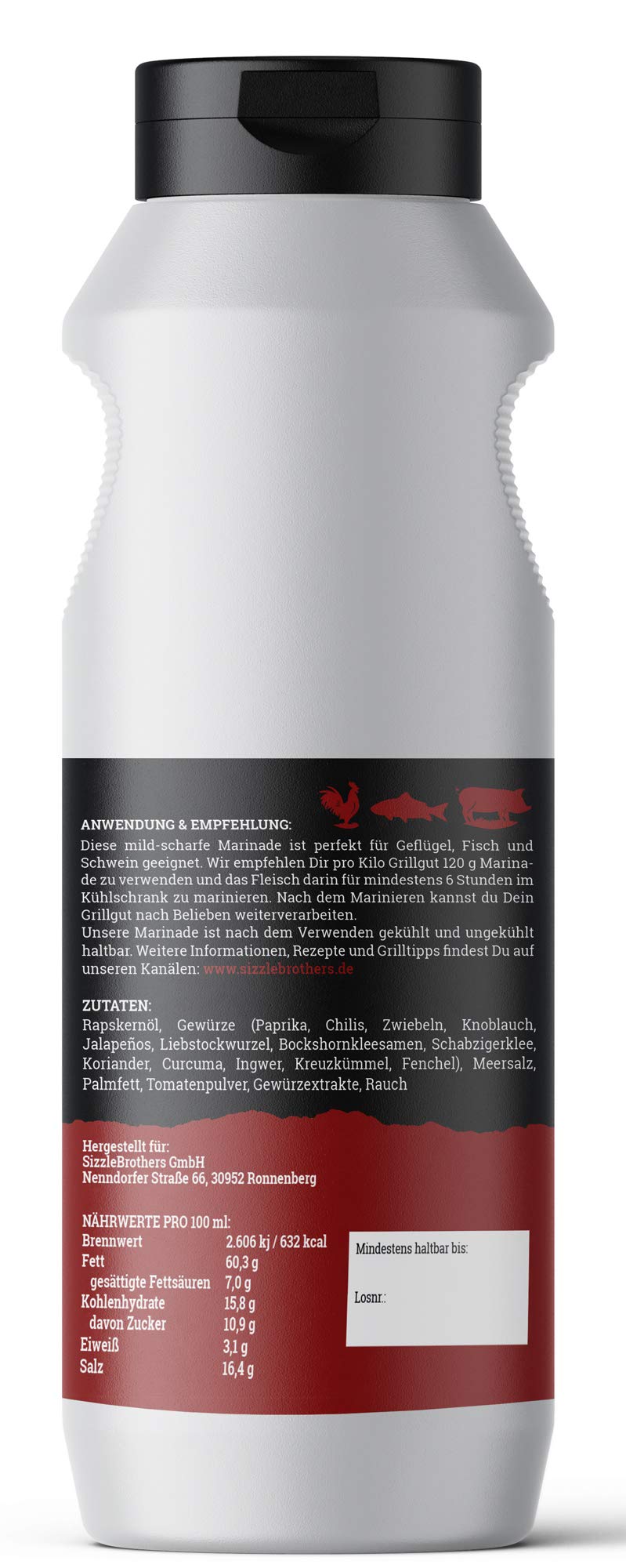Grillmarinade der SizzleBrothers | 500ml #PremiumTrüffel | Flüssige Marinade für saftigeres & zarteres Fleisch im Vergleich zum BBQ Rub | Für Grillfleisch wie Steaks, Hähnchen, Pulled Pork & co.