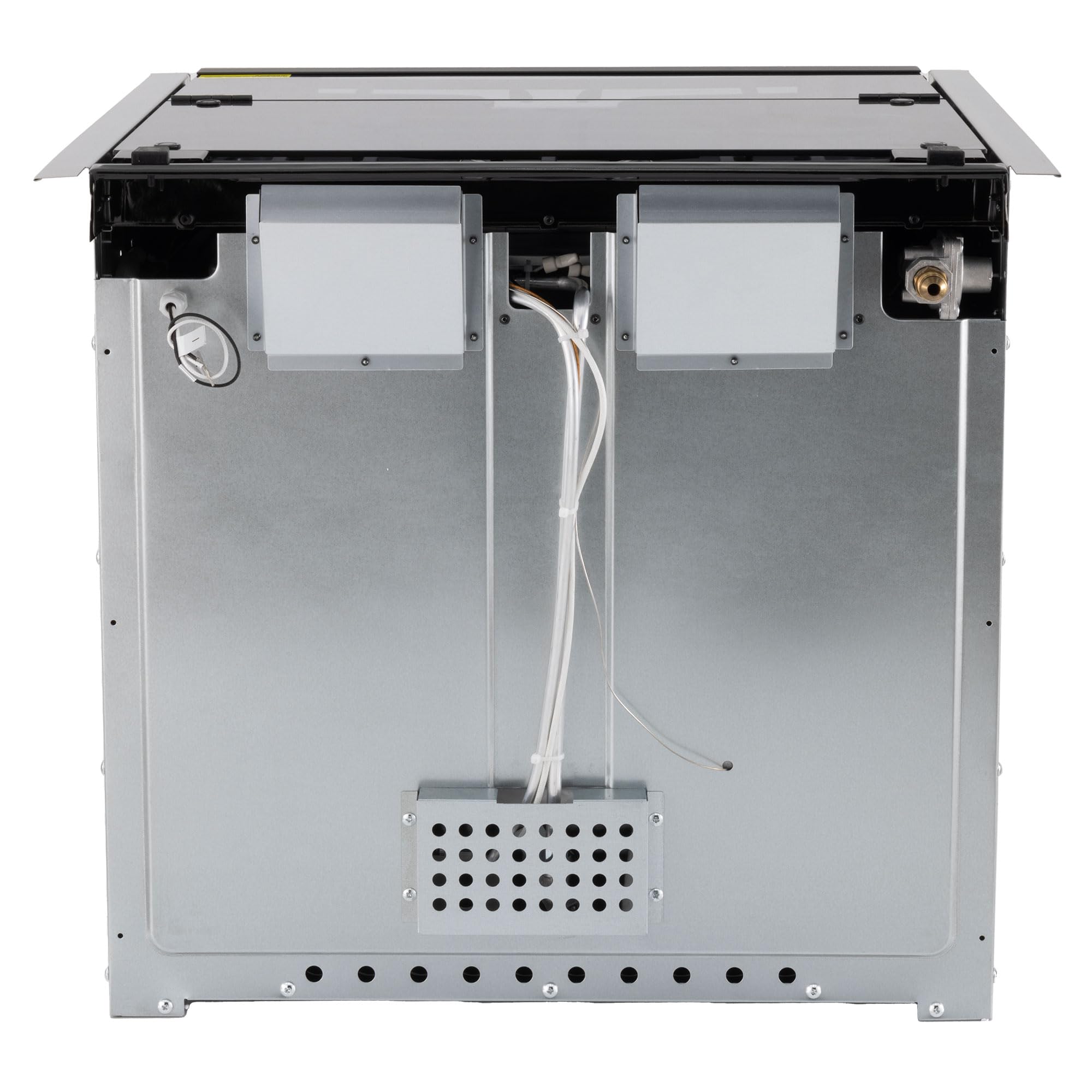 RecPro RV Stove | Gas Range 21" Tall | Optional Vented Range Hood | 3 Burner | 1.8 Cu. Ft | 7100 BTU | Black or Silver Color Options (Silver, No Vented Range Hood)