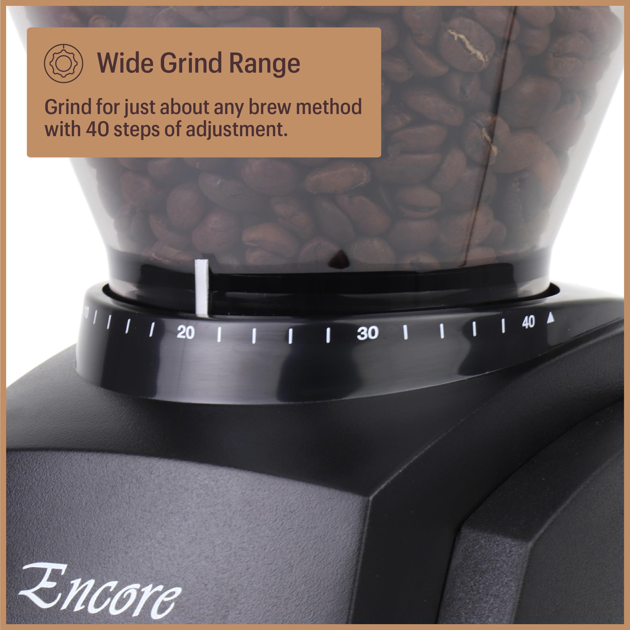 Baratza Encore Coffee Grinder ZCG485BLK, Black