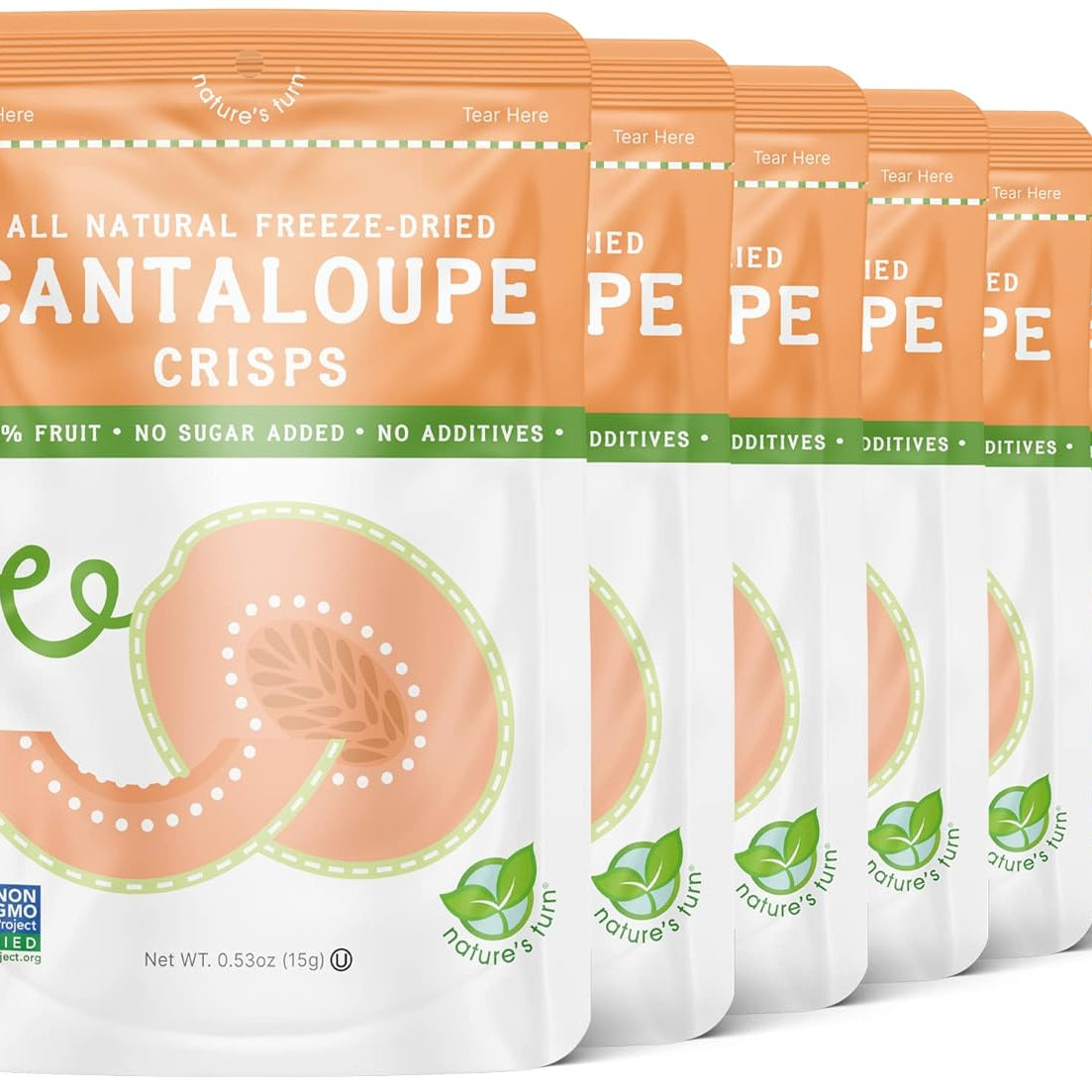 Nature’s Turn Freeze-Dried Strawberry Crisps – Healthy, Gluten-Free, Crispy & Delicious, Plant-Based Snack, Ideal for Cereal, Smoothies, School Lunches, & On-the-Go, Bags of 12 (0.53 oz Each)