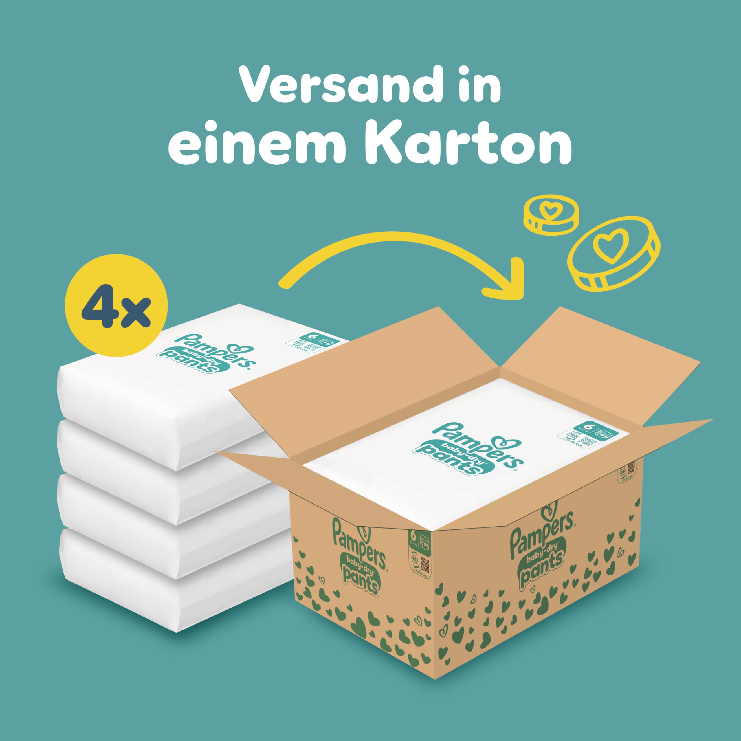 Pampers Baby-Dry Pants Größe 5, 160 Stück, 11kg-17kg, 360° auslaufsichere Passform für Tag und Nacht