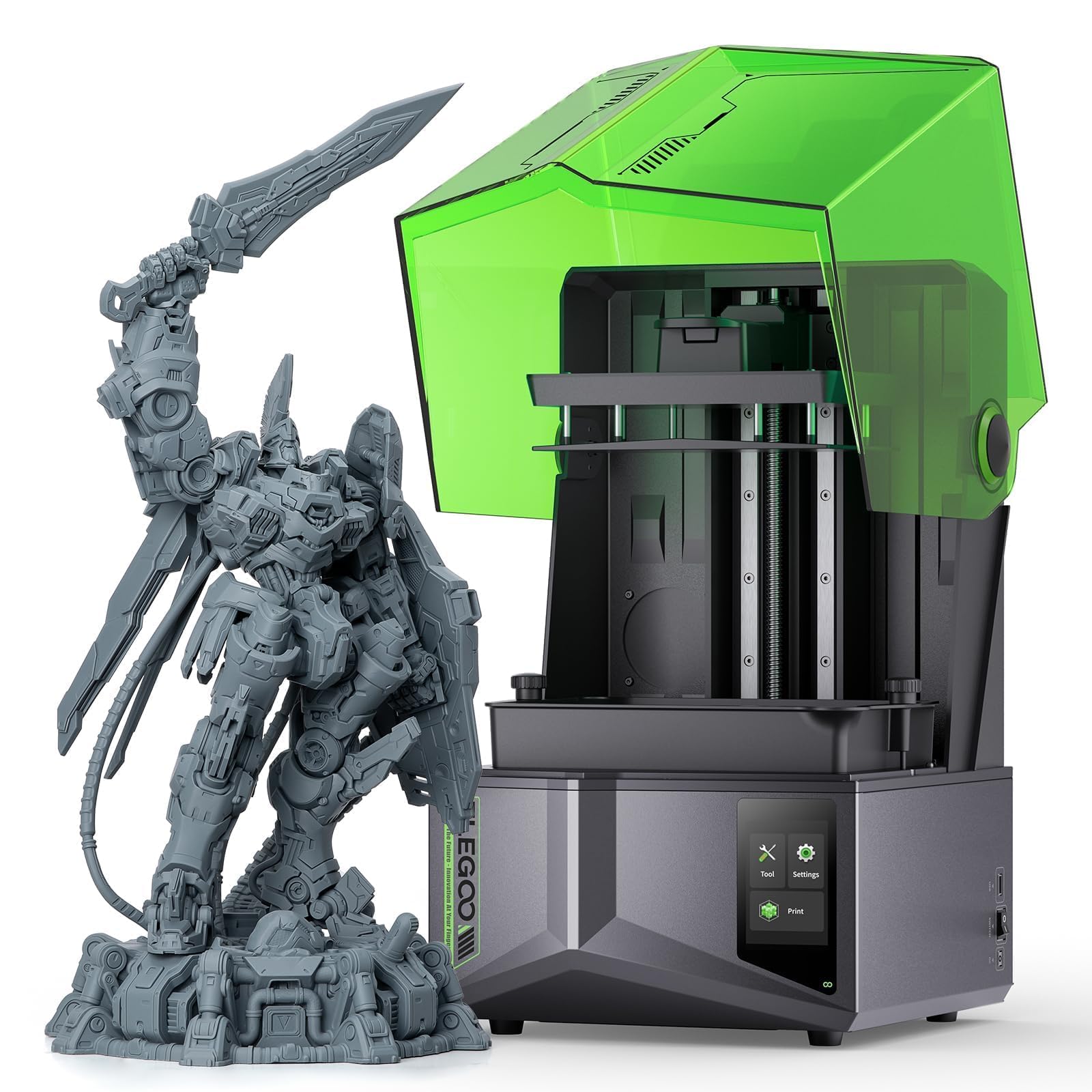 ELEGOO Saturn 4 Ultra 16K Resin 3D Printer with 10" 16K Mono LCD and Flip-up Lid, Smart Tank Heating at 30 °C, 150mm/h High Speed Printing, Large Printing Size of 8.33 × 4.66 × 8.66 Inches