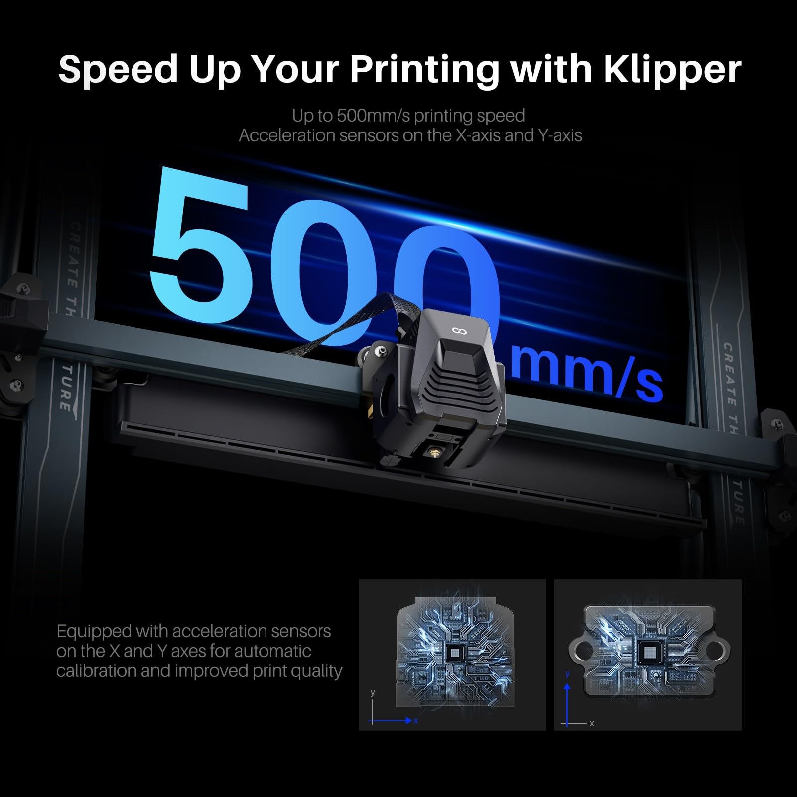 ELEGOO Centauri Carbon 3D Printer, CoreXY 500mm/s High Speed Printing with Auto Calibration, 320°C Nozzle and Built-in Camera, Ready to Print Out of the Box, 256x256x256mm Printing Size