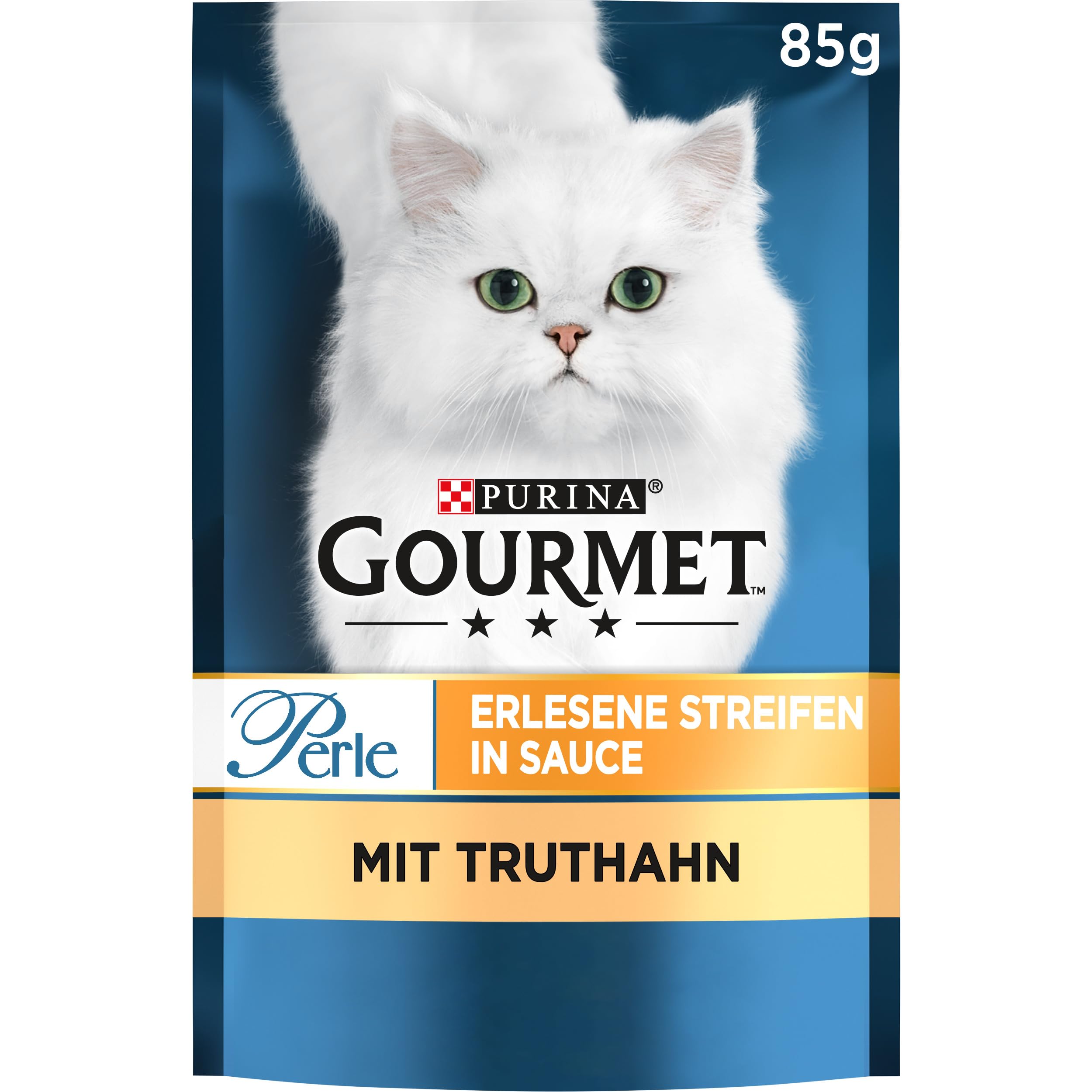 Gourmet Perle Erlesene Streifen Katzenfutter nass, Sorten-Mix, 60er Pack (60 x 85g)