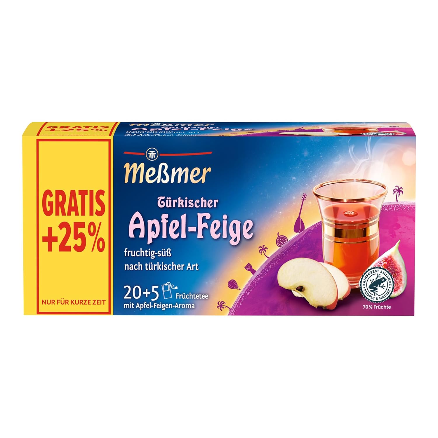 Meßmer Ländertee | Italienische Limone | Früchtetee mit Zitronen-Aroma | 20 Teebeutel | süß-spritzig