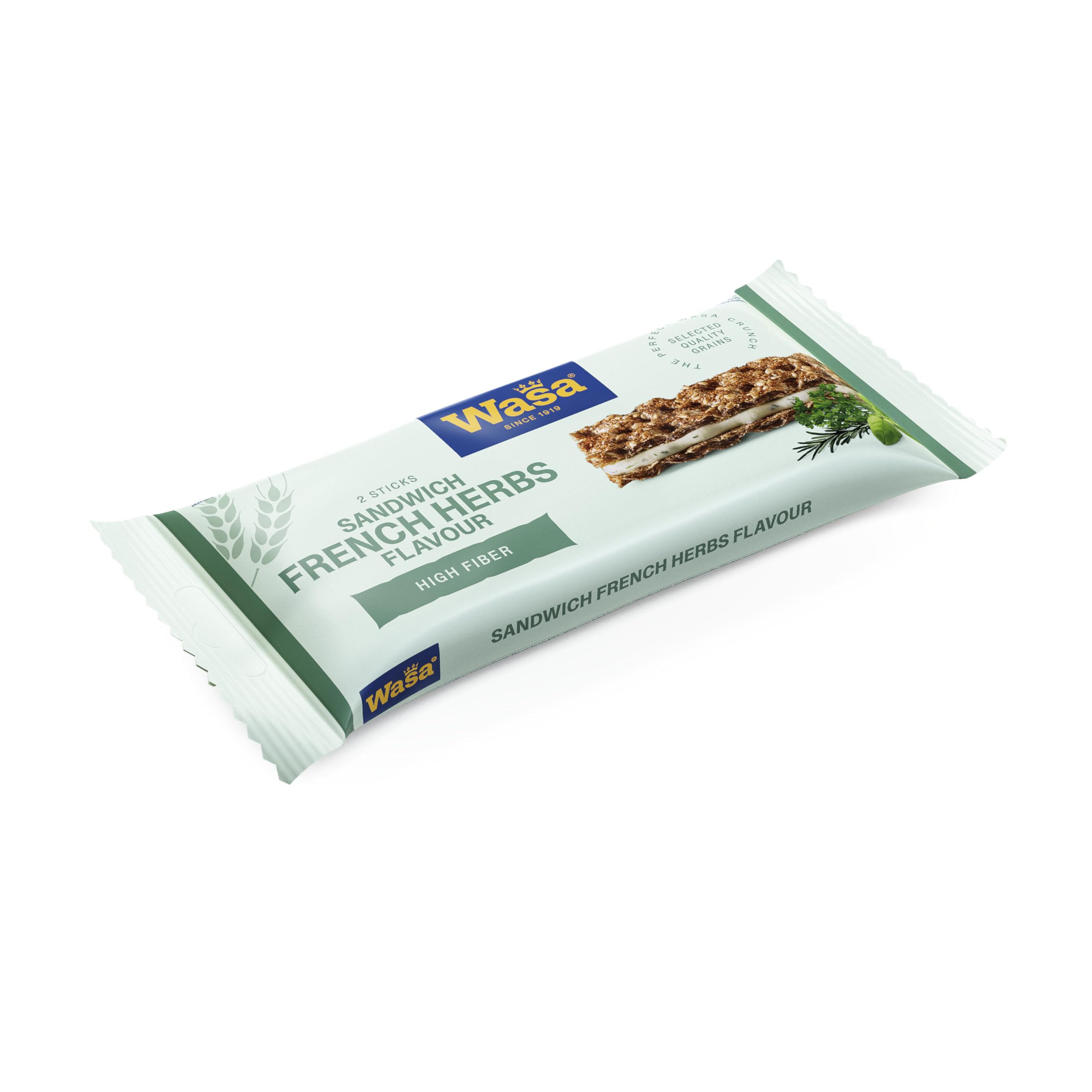 Wasa Knäckebrot Sandwich Tomato & Basil 40g I Knäckebrot-Snack aus Weizenmehl mit einer Füllung aus Käse, Getrockneten Tomaten & Basilikum, je 2 Sticks, Perfekt für unterwegs