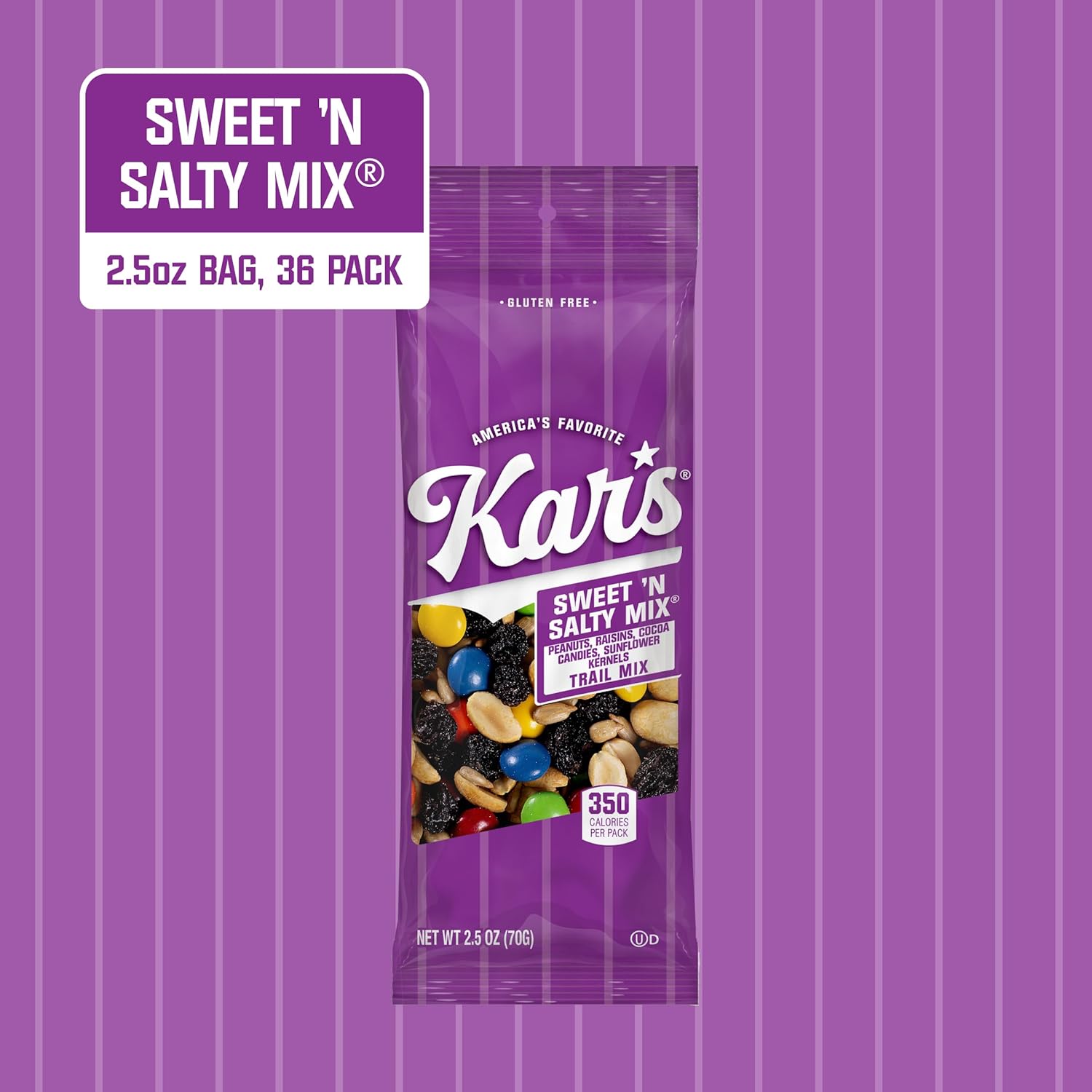 Kar's Nuts Sweet 'N Salty Trail Mix, 2 oz Pouch (Pack of 72), Gluten-Free Trail Mix Snack