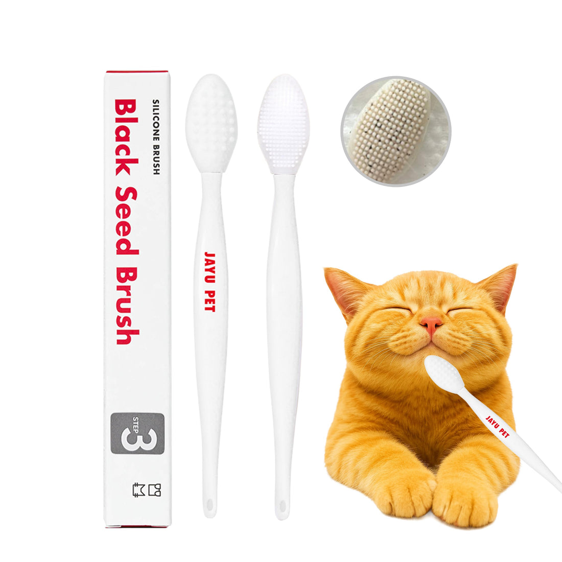 JAYU PET Schwarzkümmel-Reiniger - Kinnakne-Behandlung für Katzen, ungiftiger hypoallergener Reiniger, entfernt Mitesser am Katzenkinn und verbessert die Hautgesundheit (125 ml)
