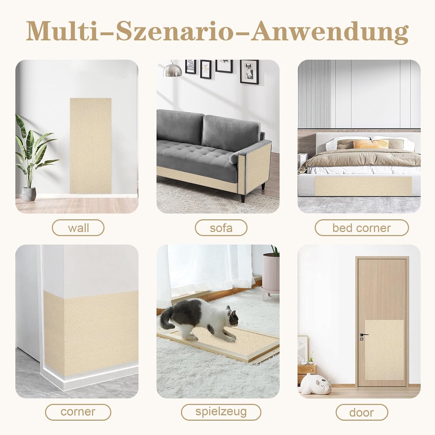 Selbstklebende Kratzschutzmatte für Sofa & Wand, 40x200 cm kratzschutz Sofa Katze - Trimmbarer Schutz gegen Katzenkratzer Couch Schutz von DIY Krallen Katzenteppich