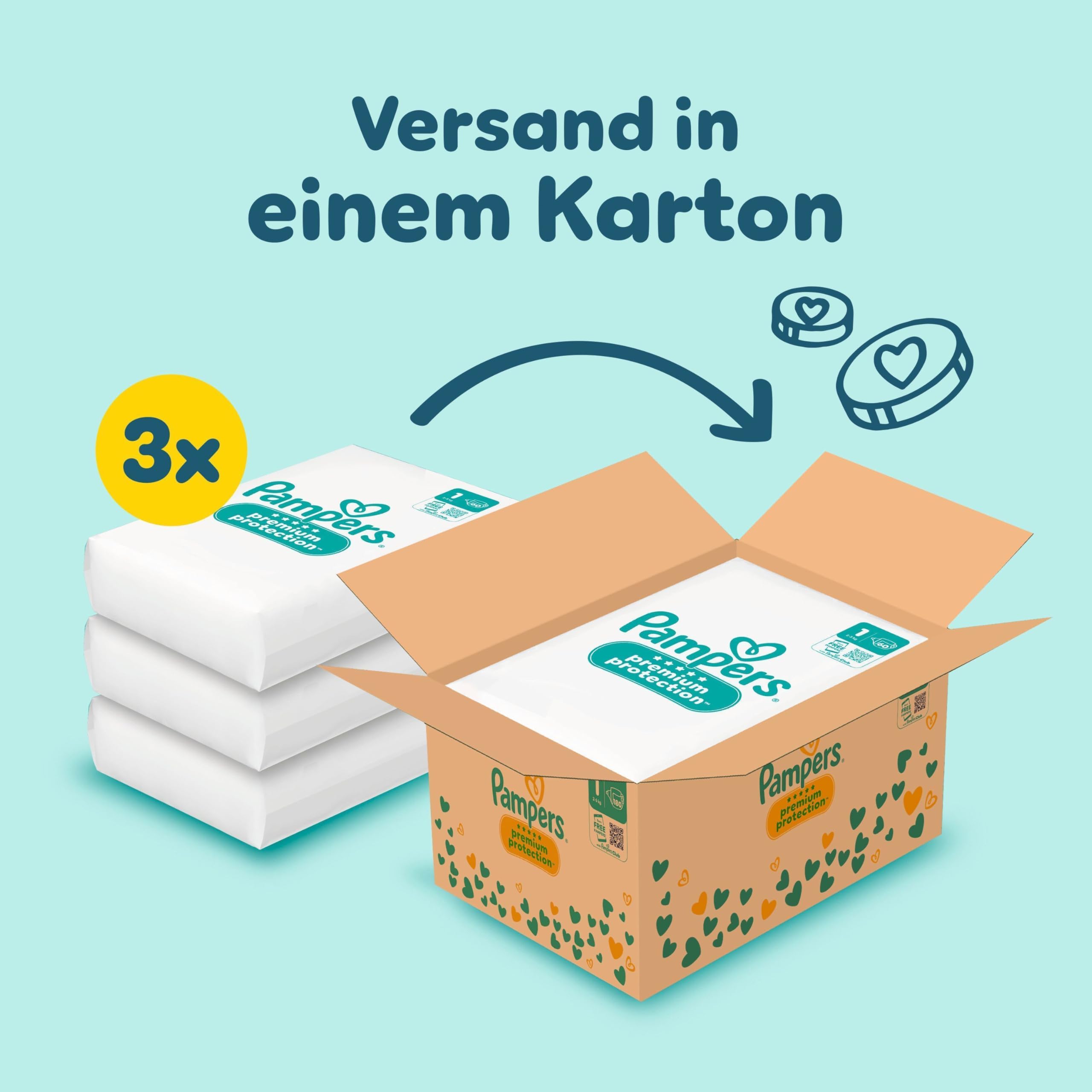 Pampers Premium Protection Größe 5, 152 Windeln, 11kg-16kg, unser Nr. 1 Haut- und Auslaufschutz
