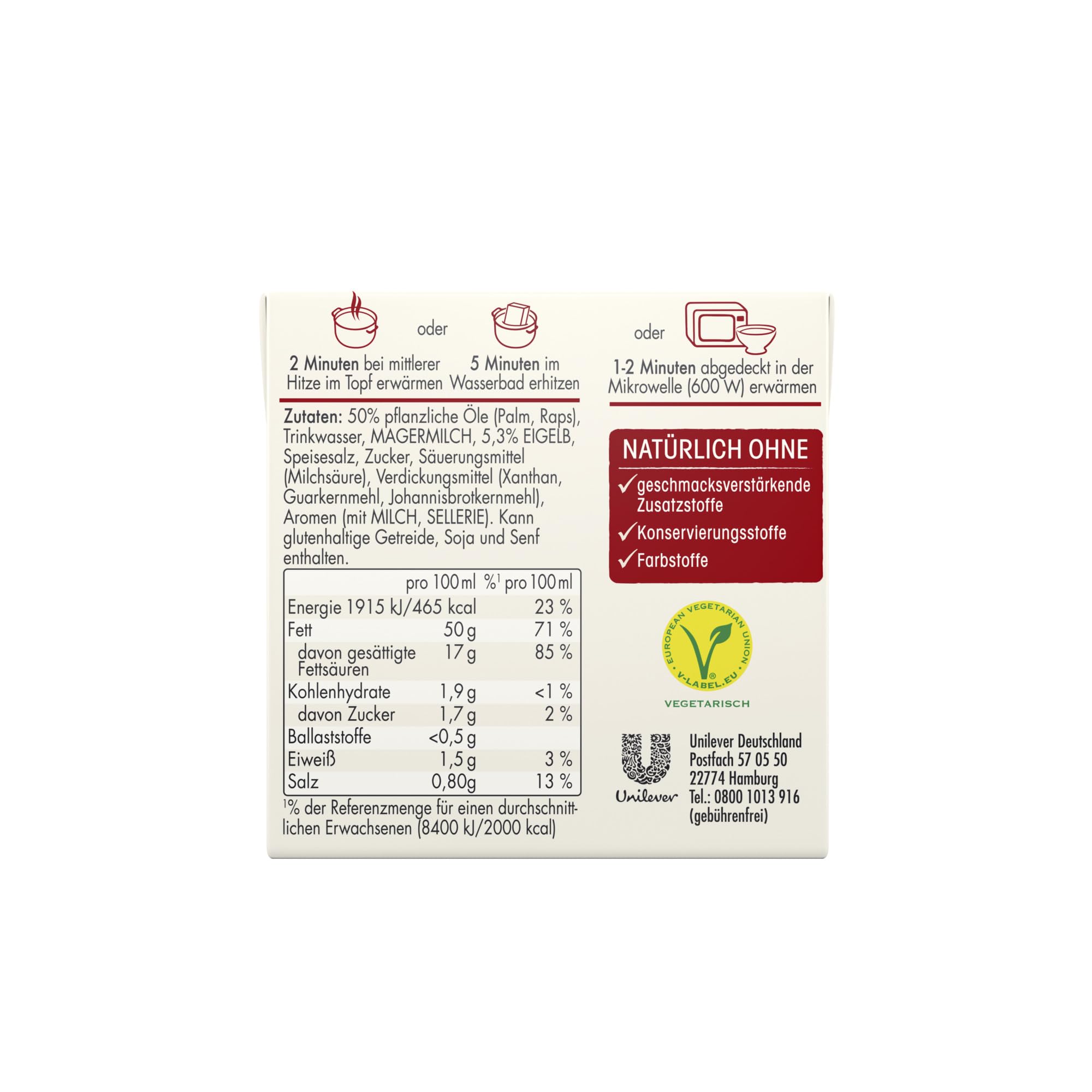 Lukull Sauce Lukull Hollandaise besonders cremige Sauce zu Spargel, Gemüse, Fleisch und Fisch, 250 ml tafelfertige Sauce 12 Stück