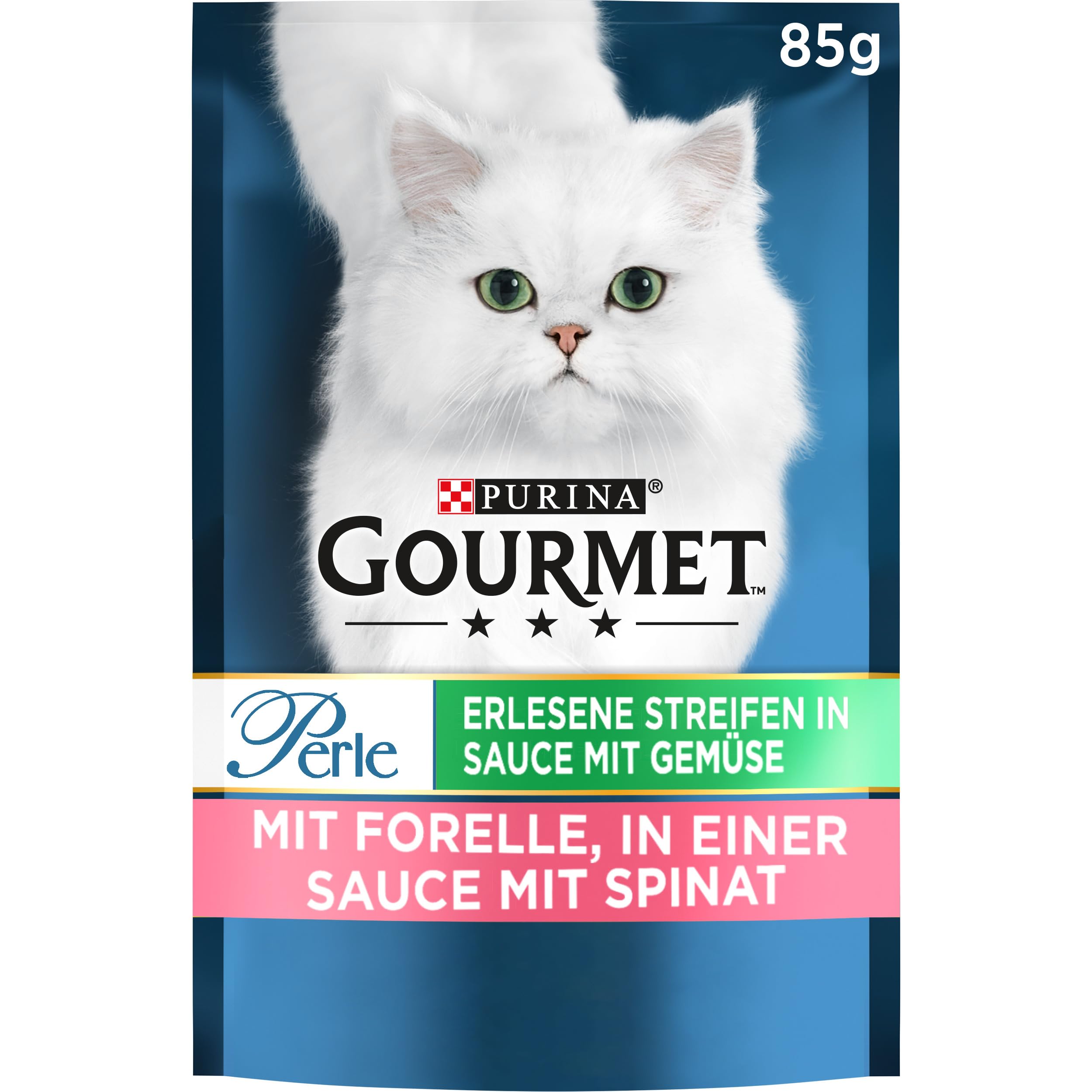 Gourmet Perle Erlesene Streifen Katzenfutter nass, Sorten-Mix, 60er Pack (60 x 85g)