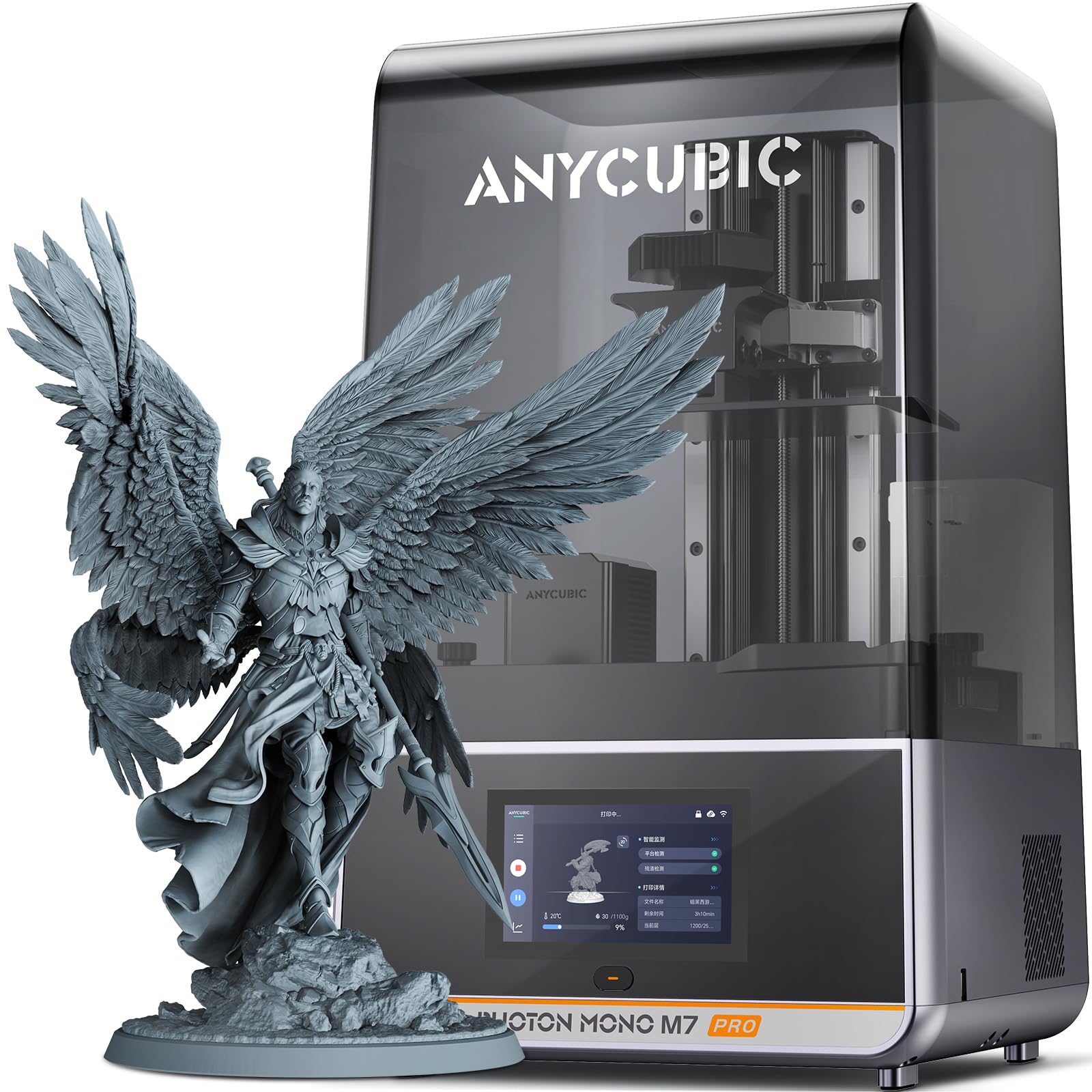 ANYCUBIC Photon Mono M7 PRO 14K Resin 3D Printer, 170mm/h Fast Printing, 10.1'' Mono LCD with COB LighTurbo 3.0 Source, Dynamic Heating Function, Build Volume 8.77''x4.96''x9.05''