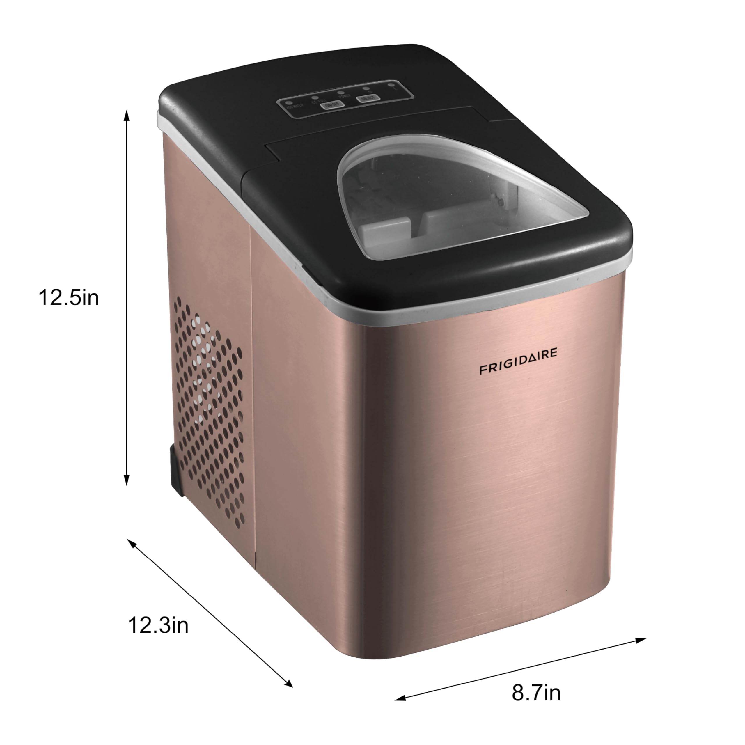 Frigidaire 26 Lbs per Day Portable Compact Maker, Ice Making Machine, Stainless, Medium