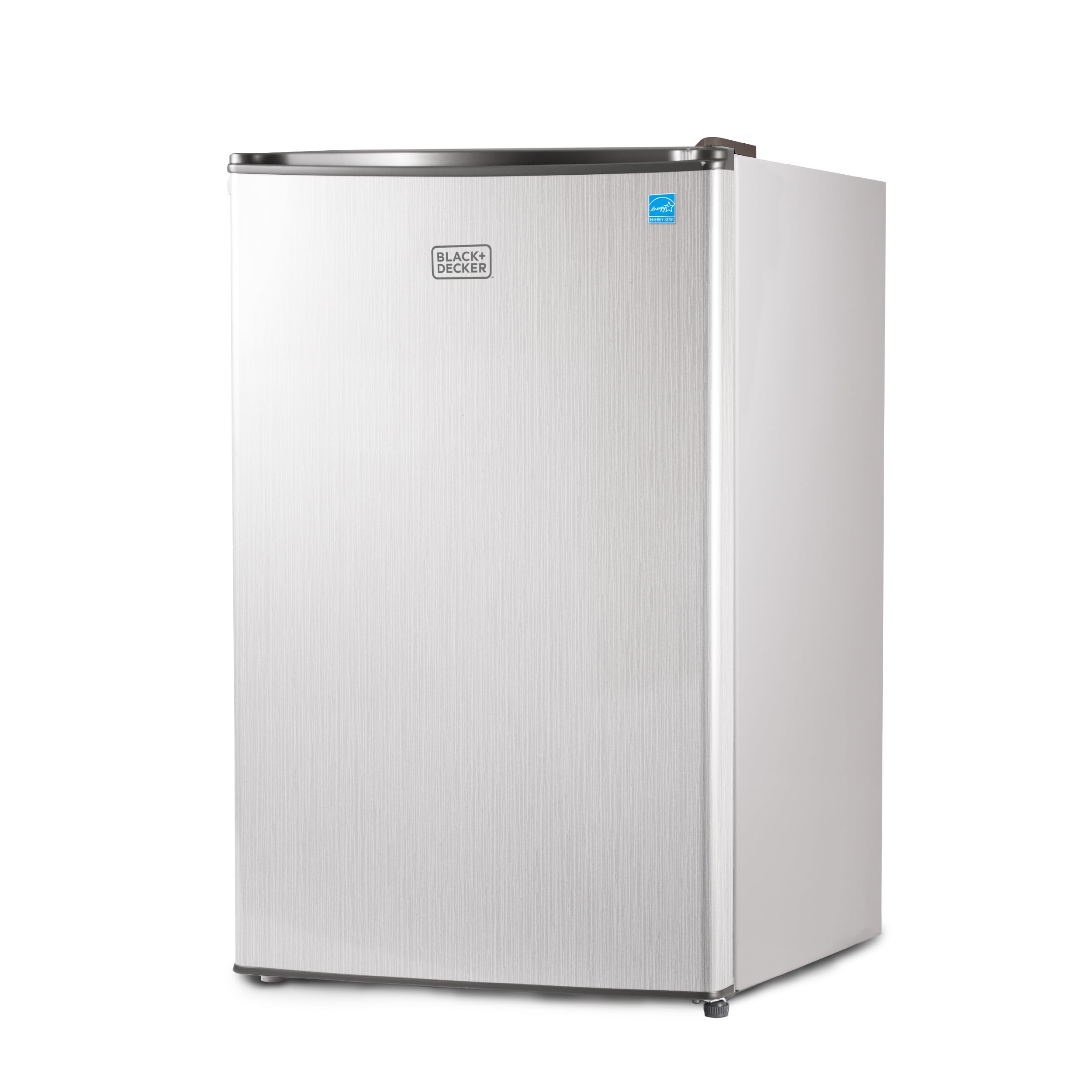 BLACK+DECKER 1.7 Cu. Ft. Compact Refrigerator, ENERGY STAR Certified, Single Door Mini Fridge with Chiller Compartment, Personal Fridge for Home or Dorm Room, R600a Refrigerant, BCRK17W, White